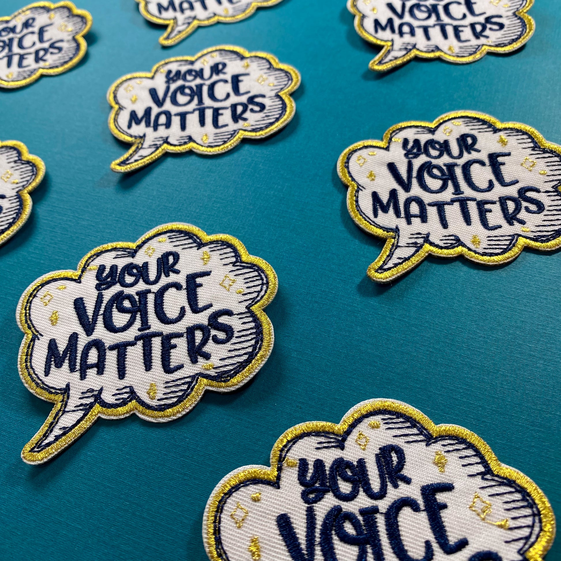 Your Voice Matters Embroidered Iron-On Patch