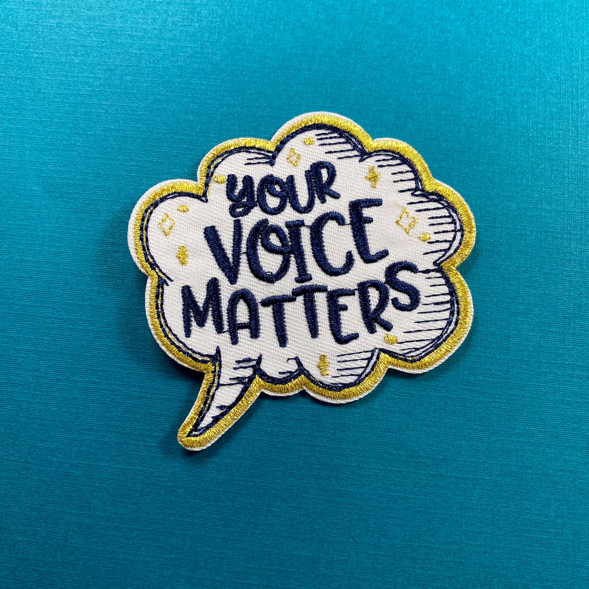 Your Voice Matters Embroidered Iron-On Patch