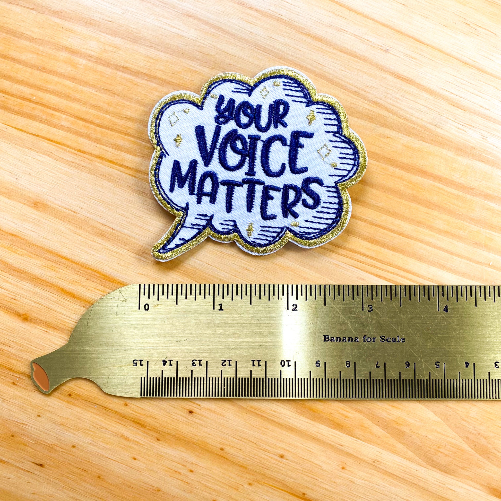 Your Voice Matters Embroidered Iron-On Patch