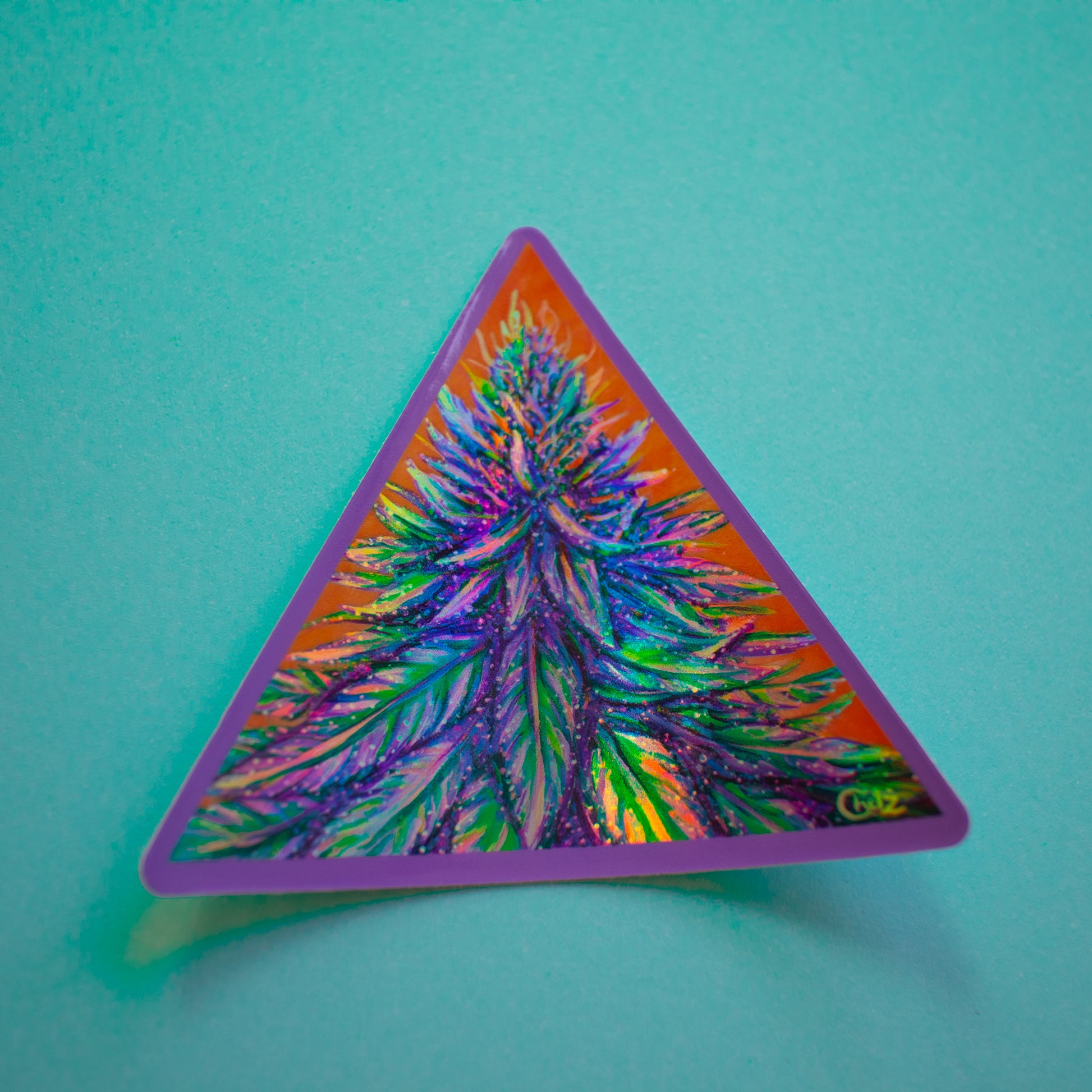 Purple Haze Weed Vinyl Sticker