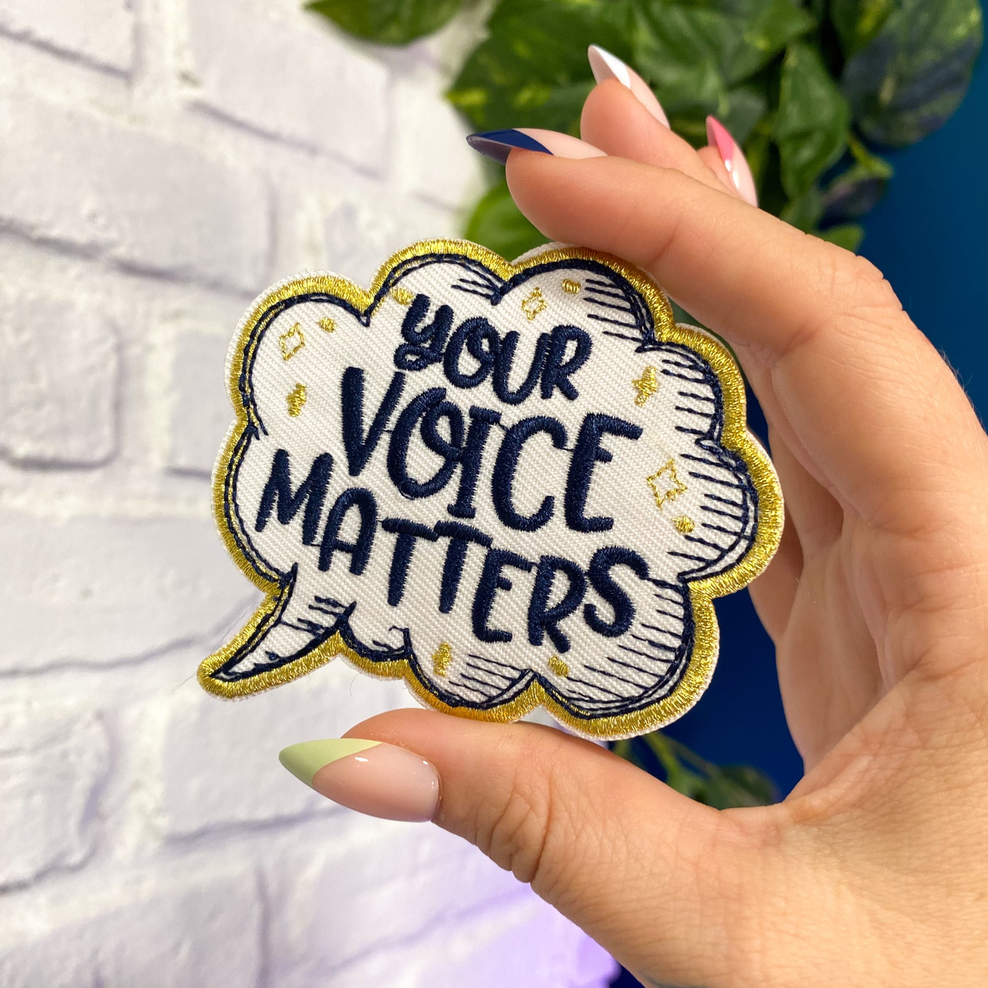 Your Voice Matters Embroidered Iron-On Patch