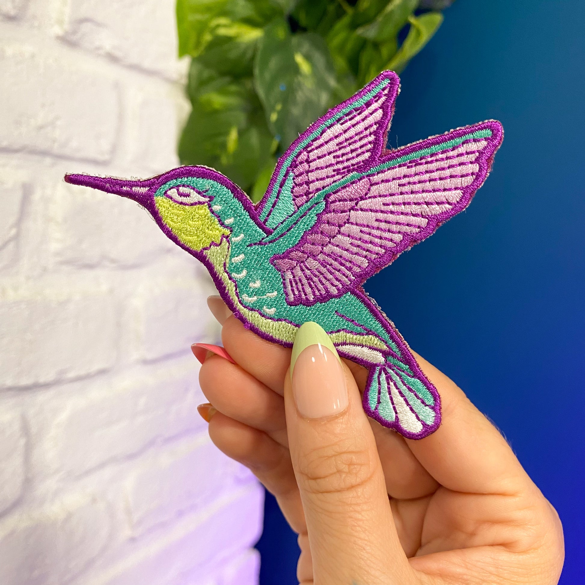 Hummingbird Embroidered Iron-Patch