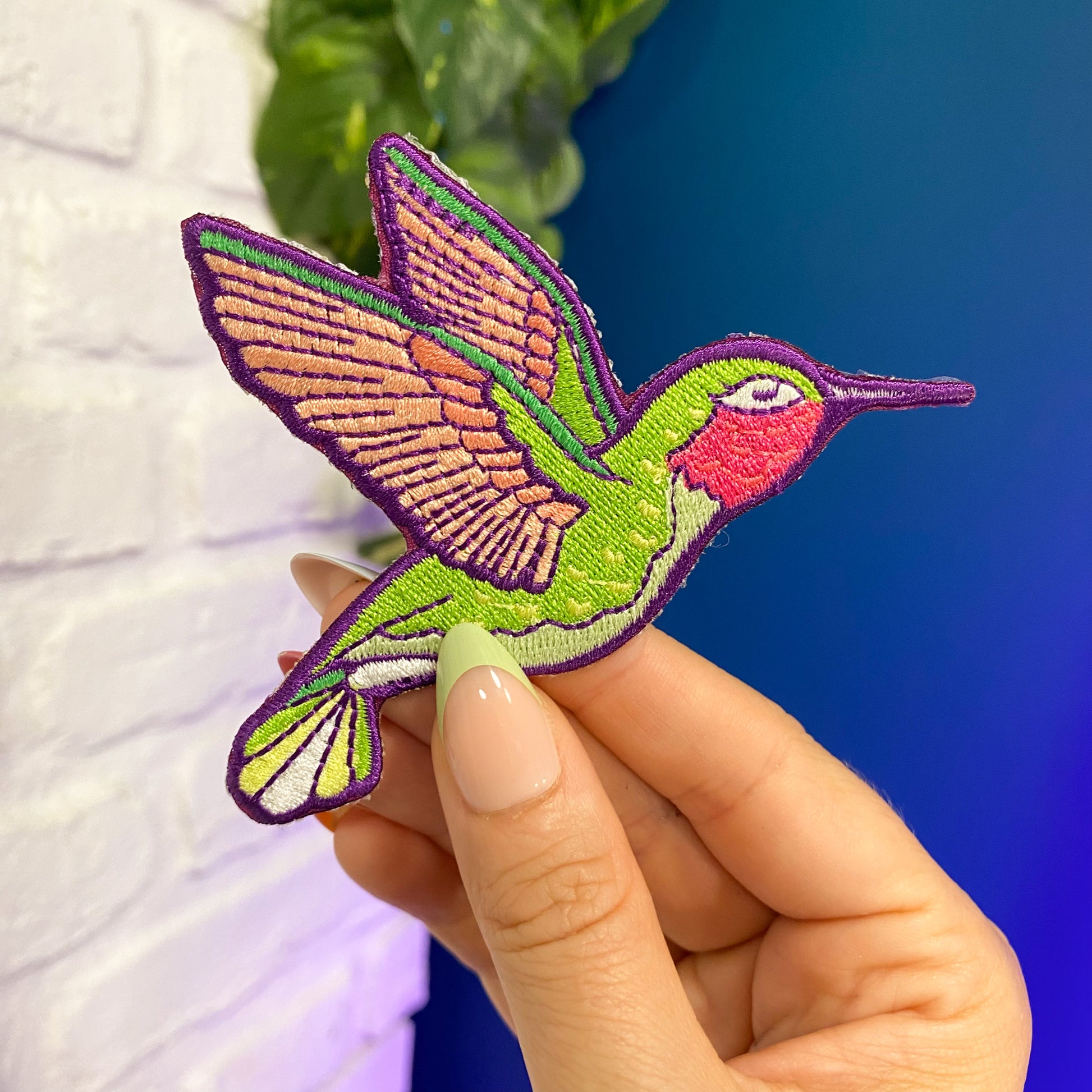 Hummingbird Embroidered Iron-Patch