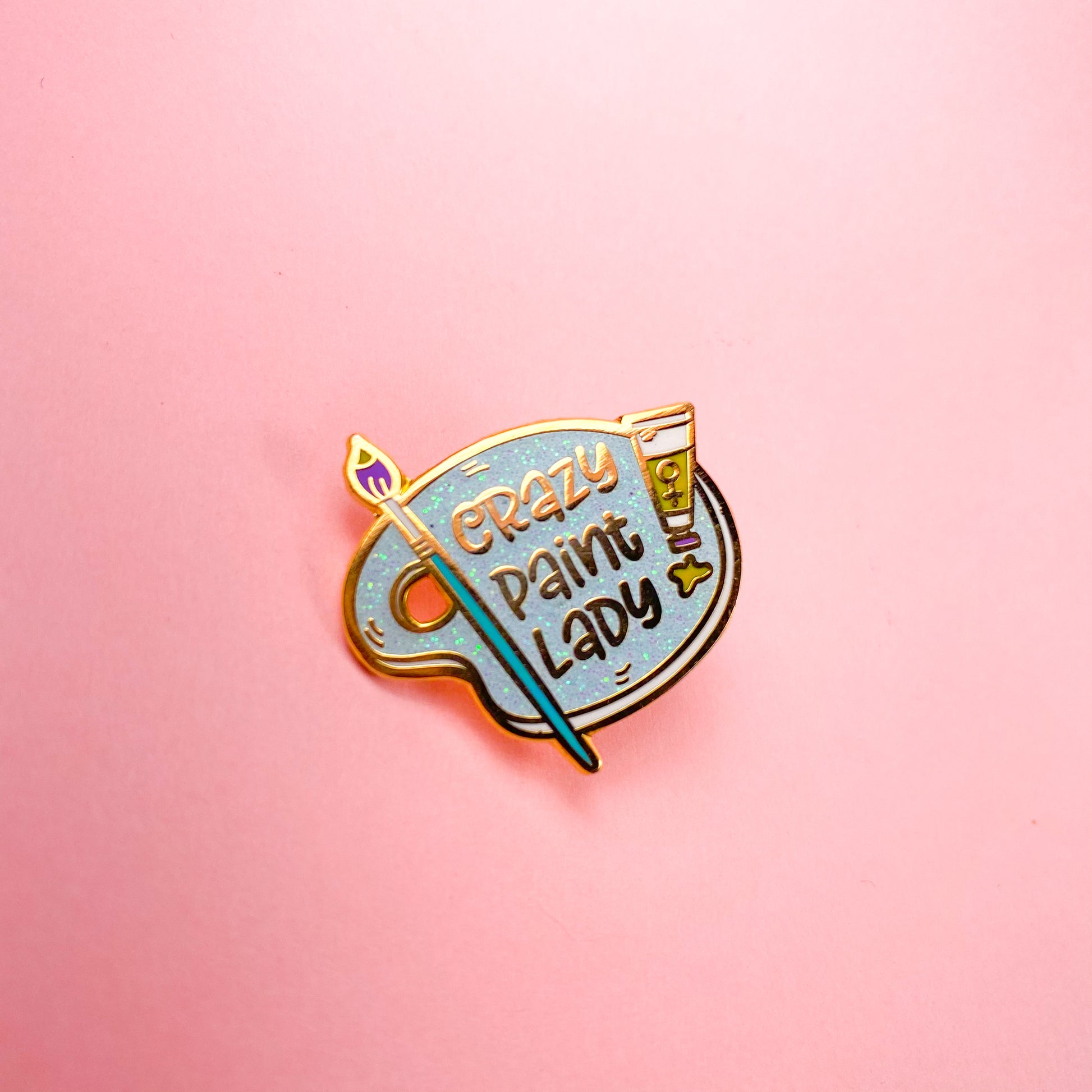 Crazy Paint Lady Enamel Pin