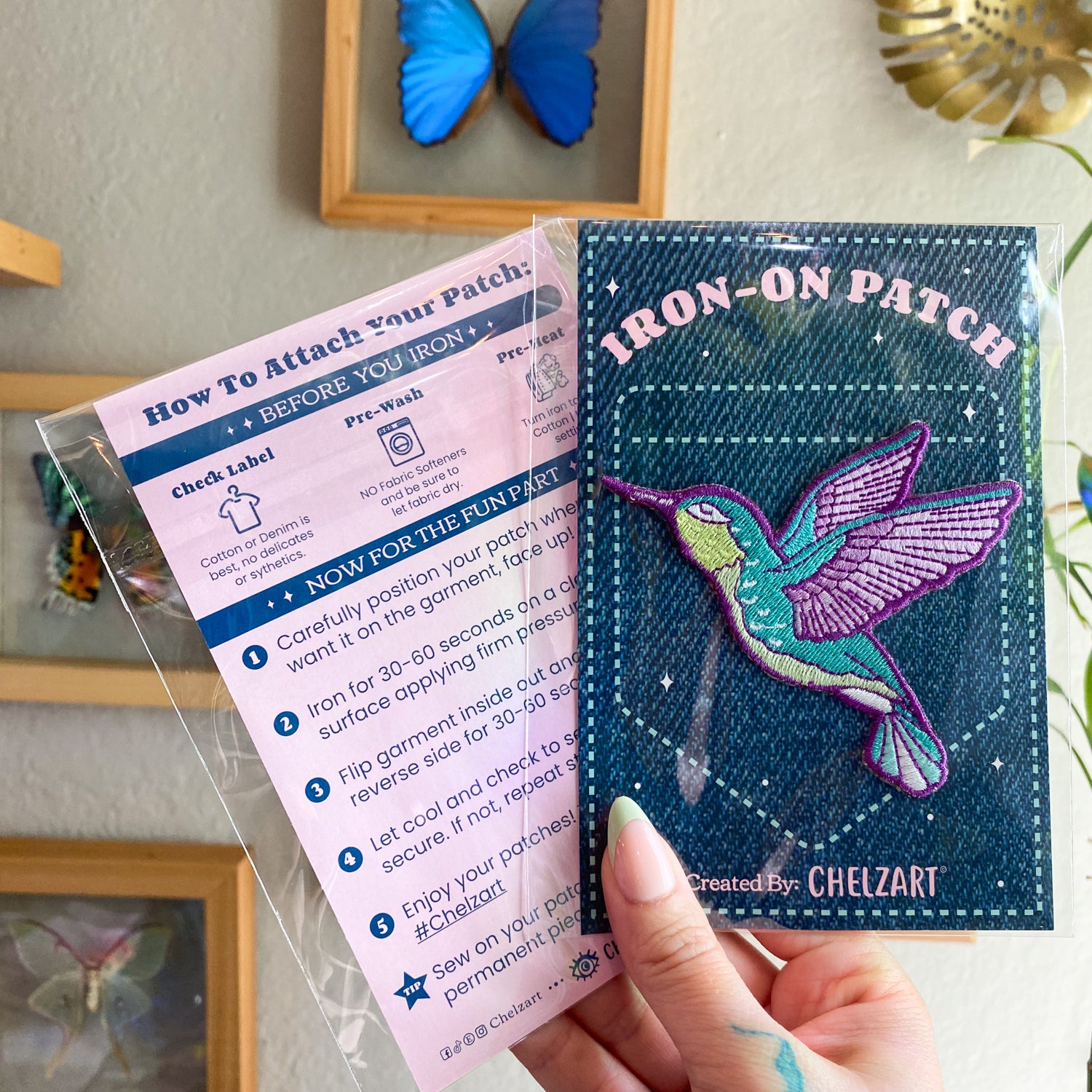 Hummingbird Embroidered Iron-Patch