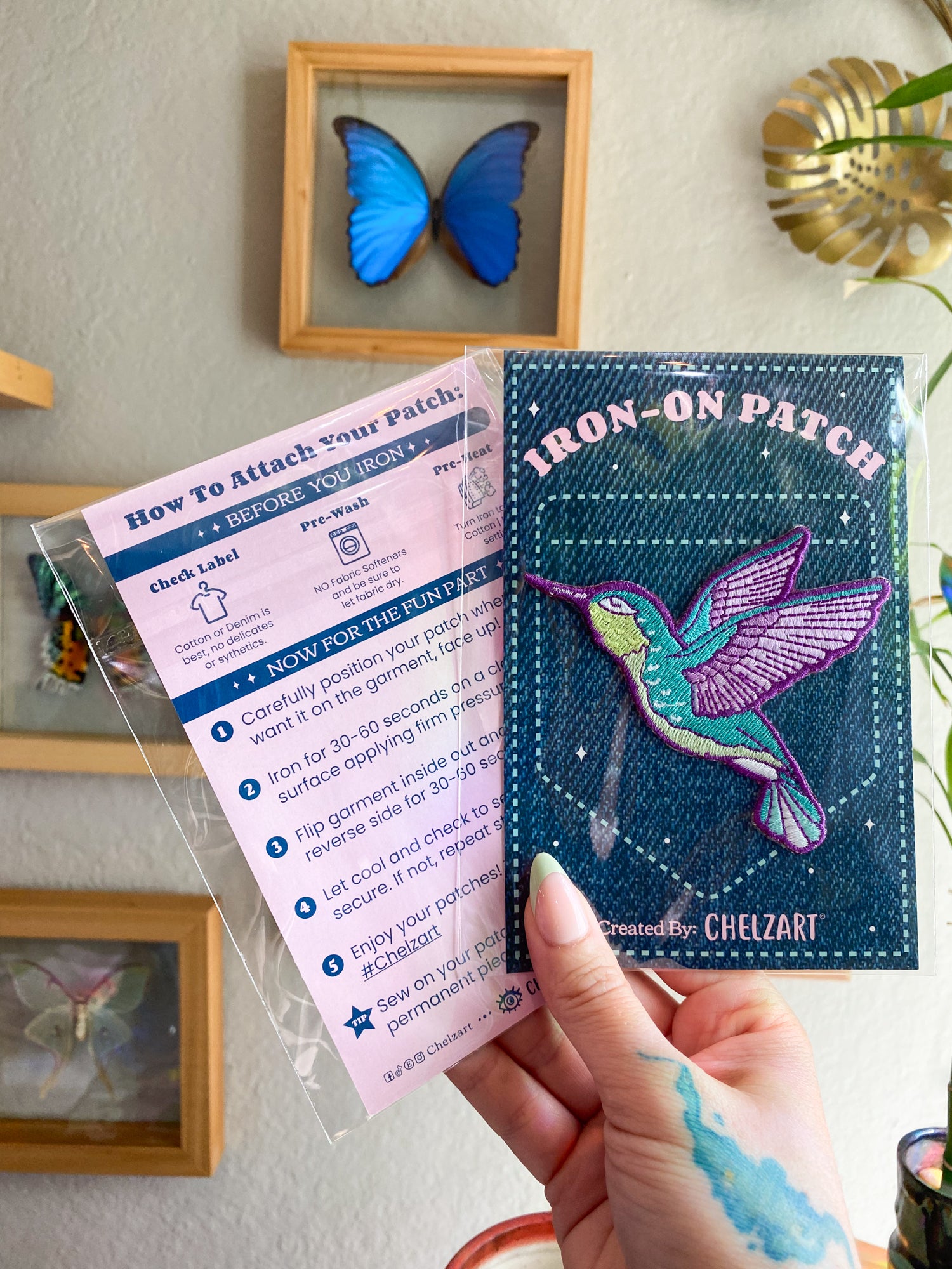 Hummingbird Embroidered Iron-Patch