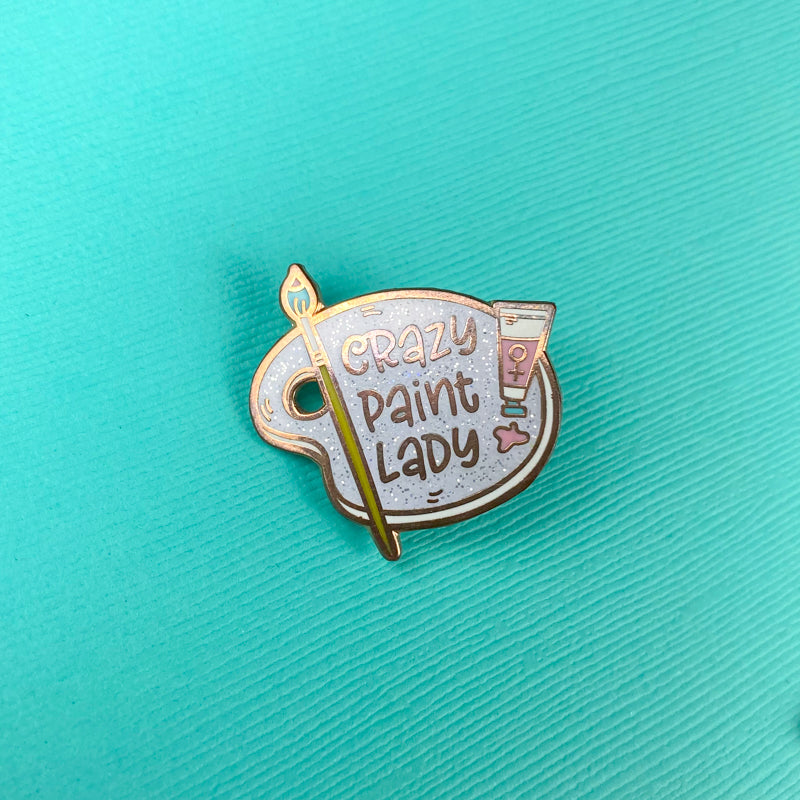 Crazy Paint Lady Enamel Pin