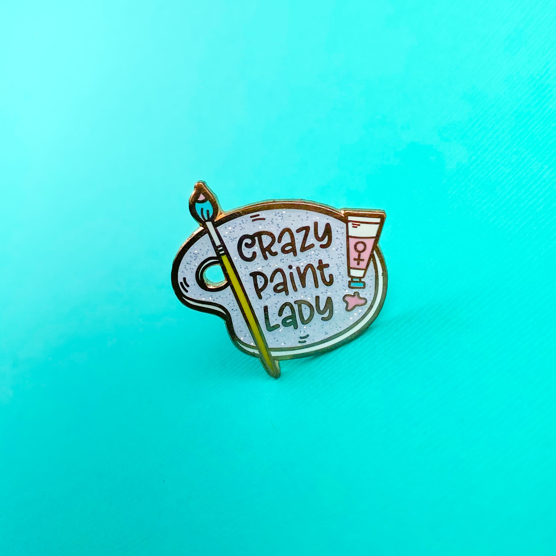 Crazy Paint Lady Enamel Pin
