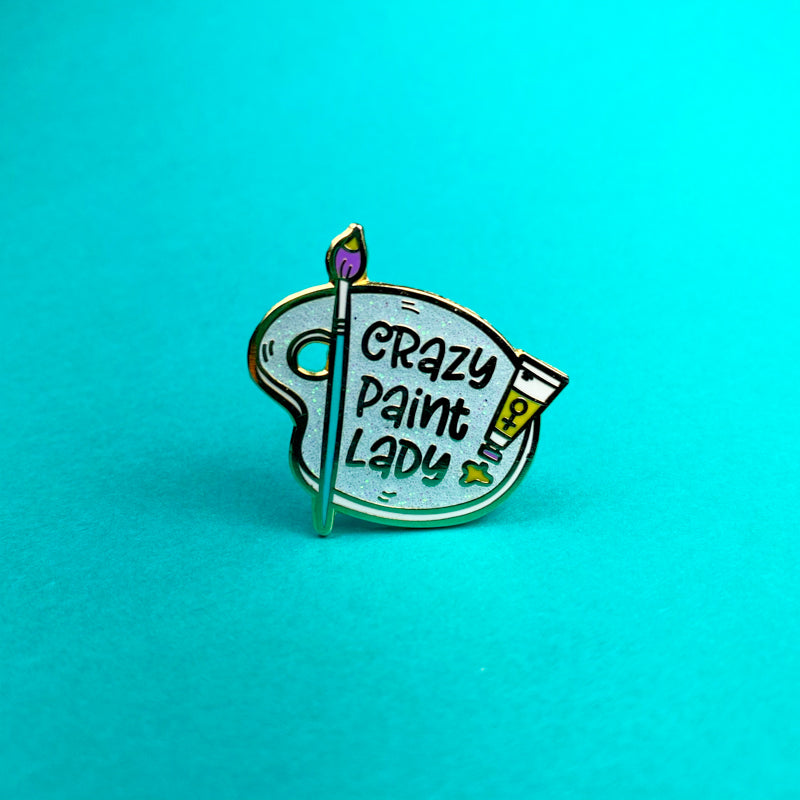 Crazy Paint Lady Enamel Pin