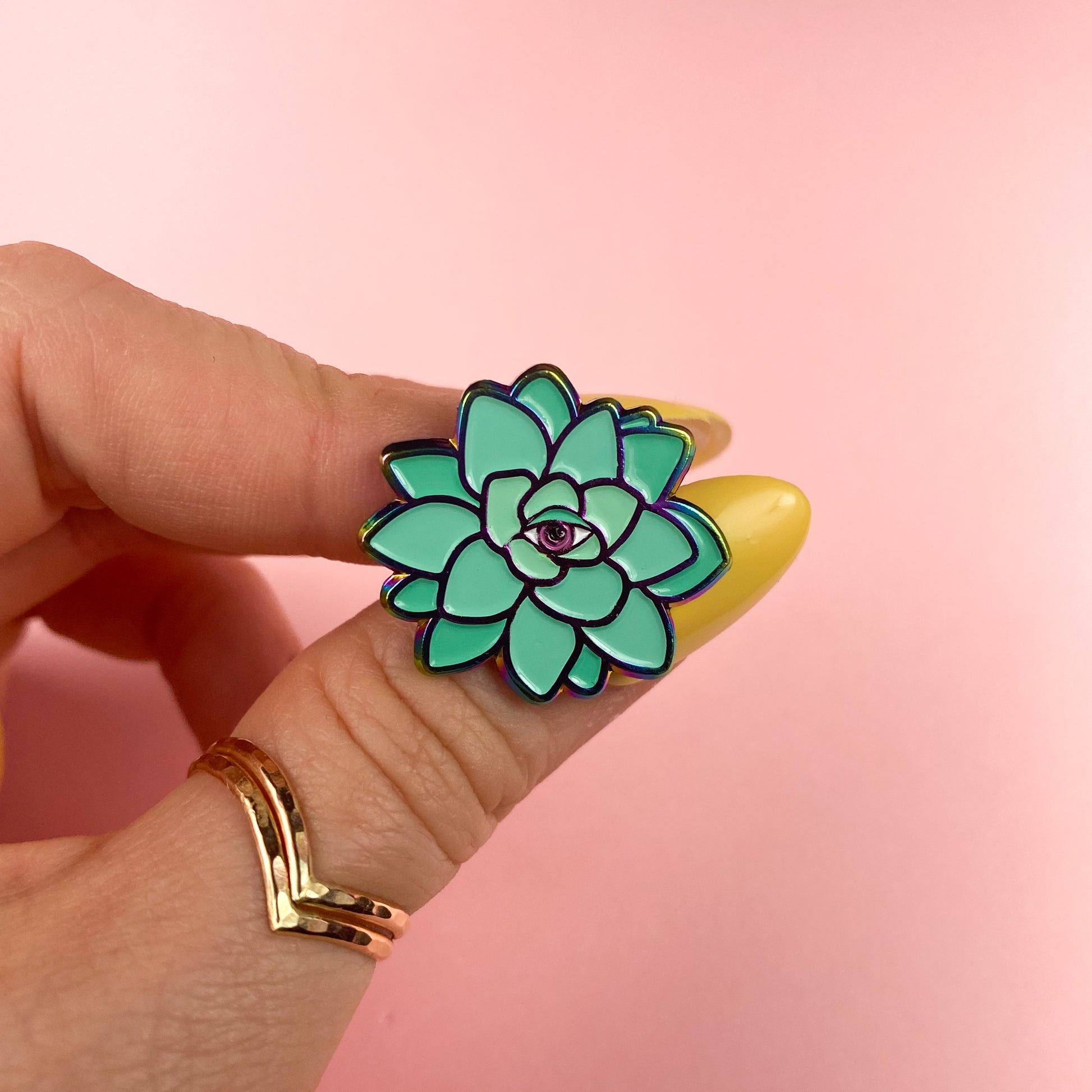 Succulent Enamel Pin