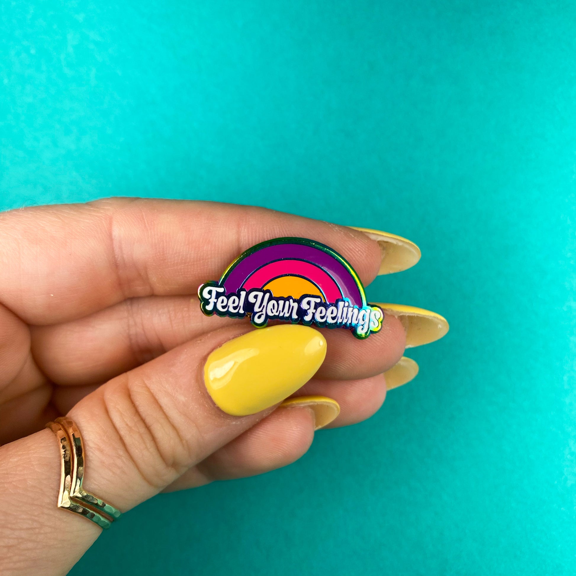 Feel Your Feelings Enamel Pin