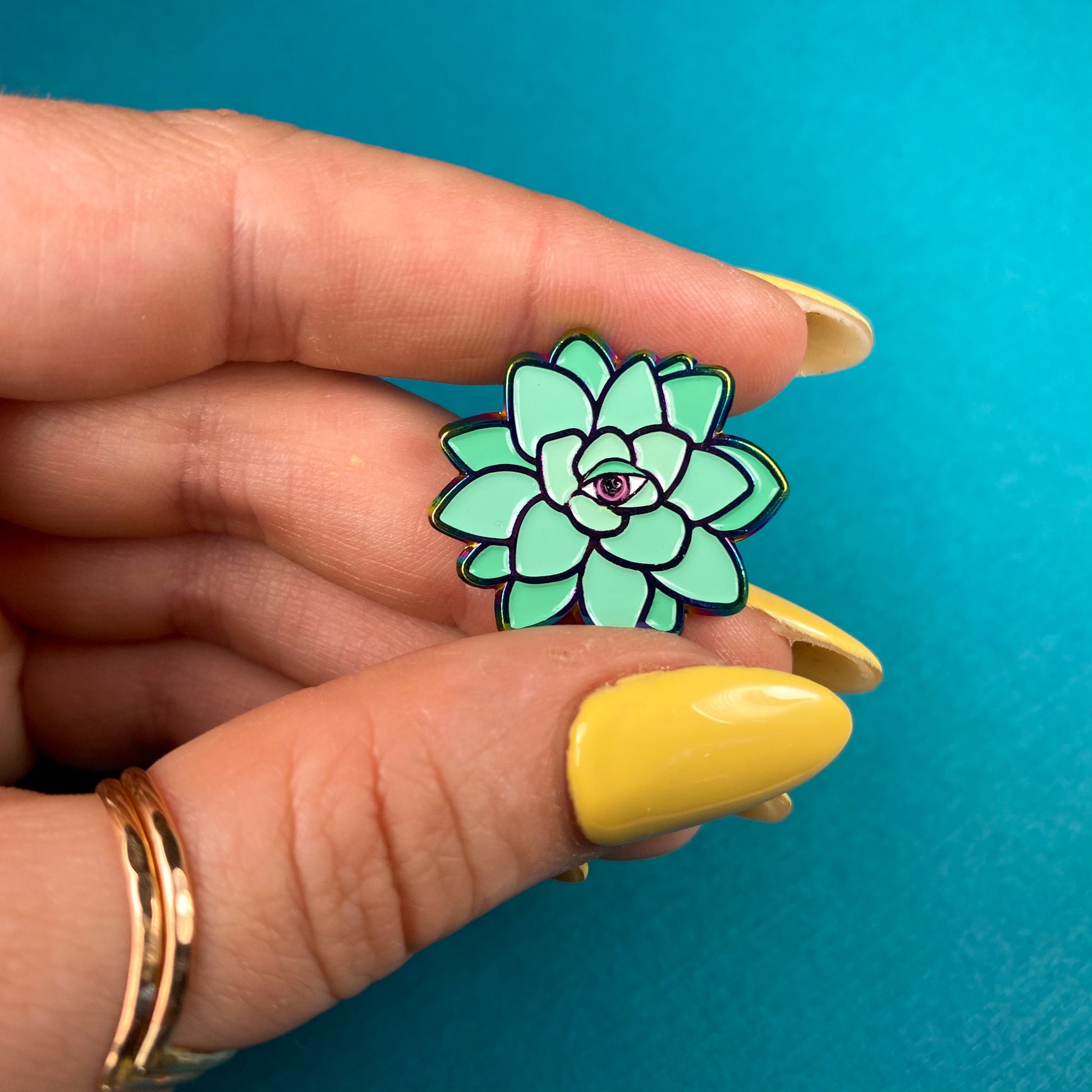 Succulent Enamel Pin