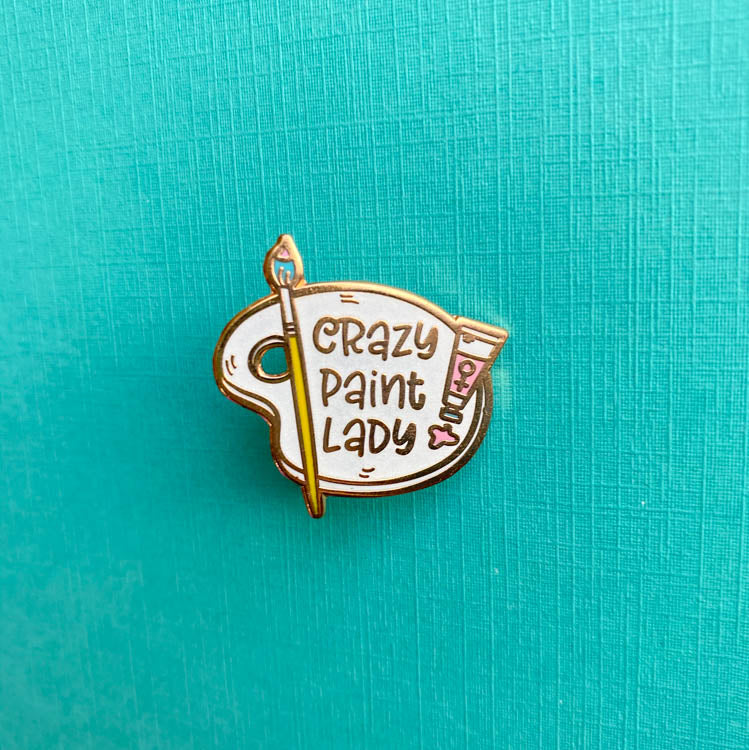 Crazy Paint Lady Enamel Pin