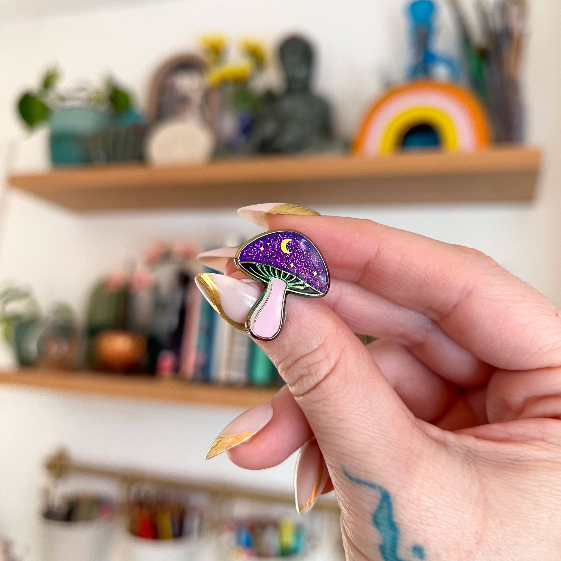 Celestial Mushroom Enamel Pin