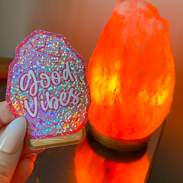 Good Vibes Salt Lamp Vinyl Sticker