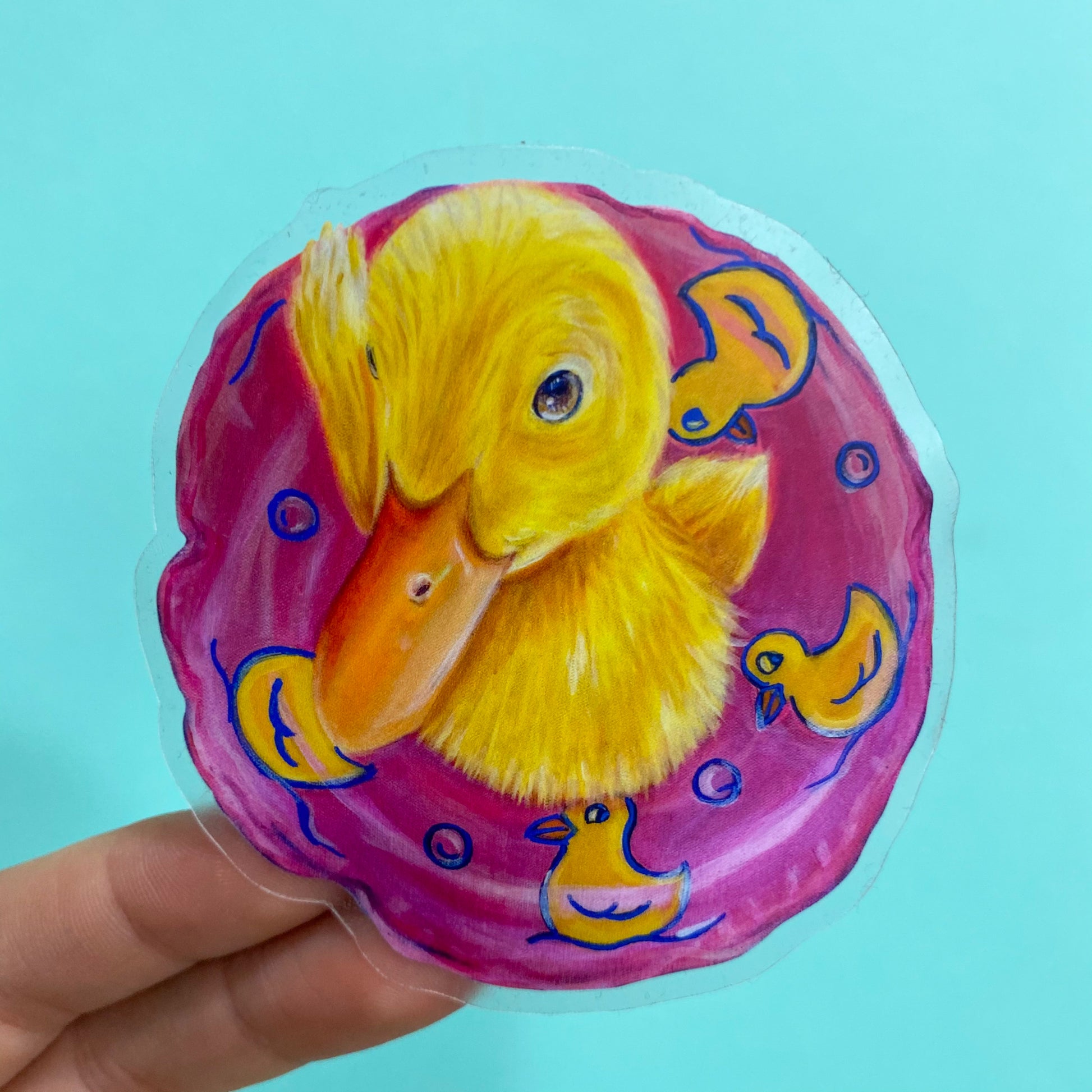 Pool Party Duck Vinyl Sticker