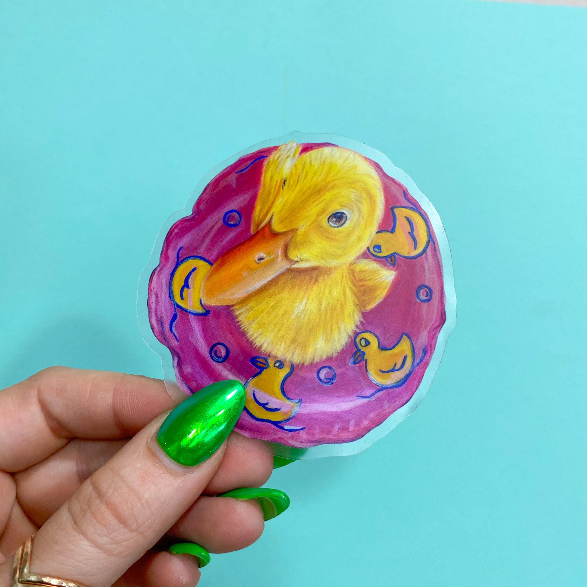 Pool Party Duck Vinyl Sticker