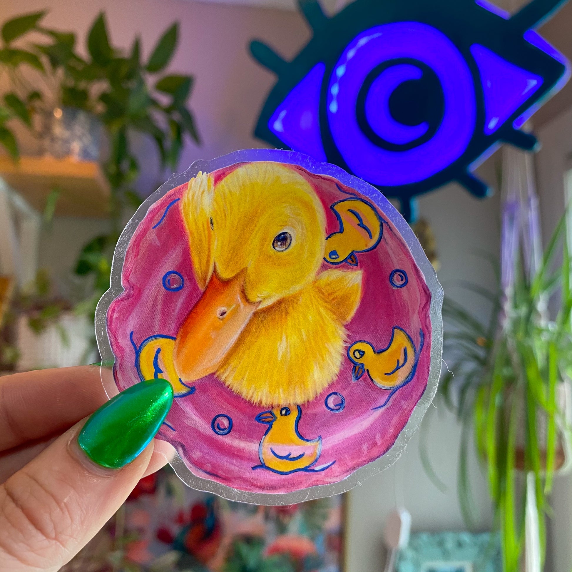 Pool Party Duck Vinyl Sticker