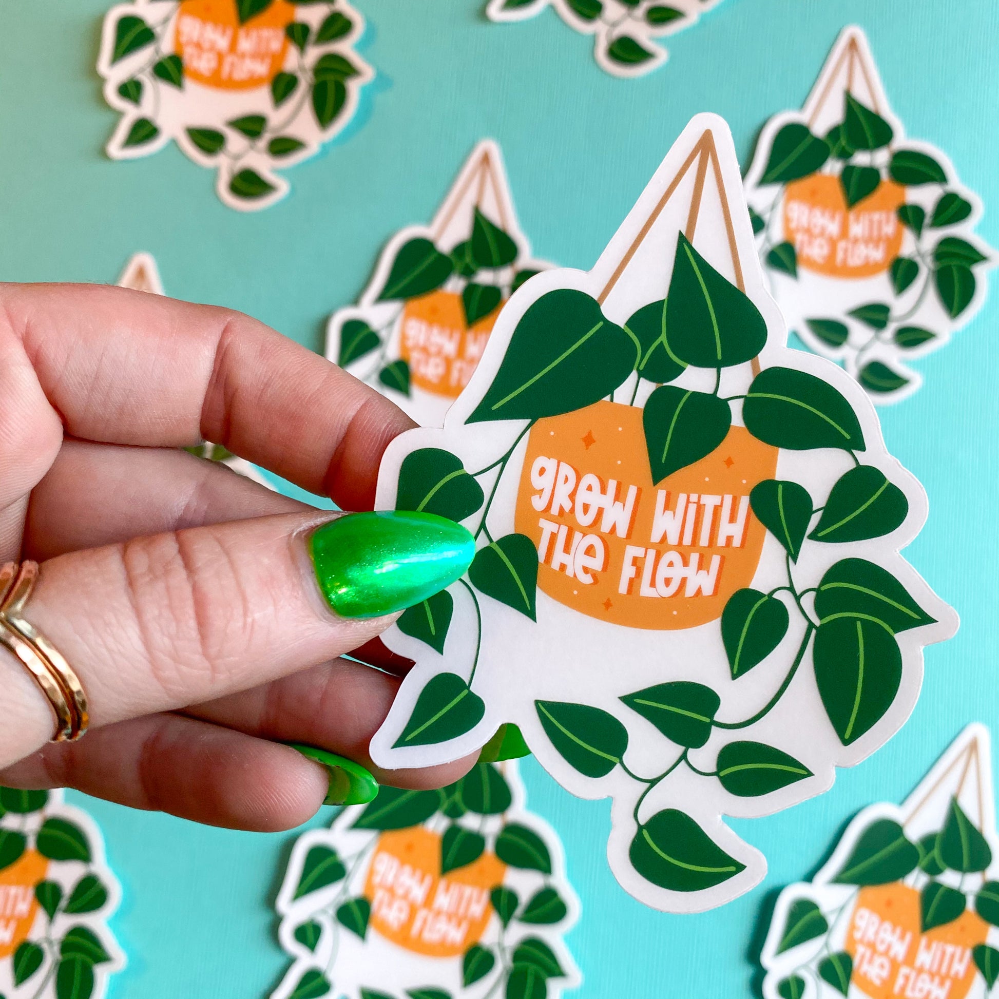 Grow With The Flow Vinyl Sticker
