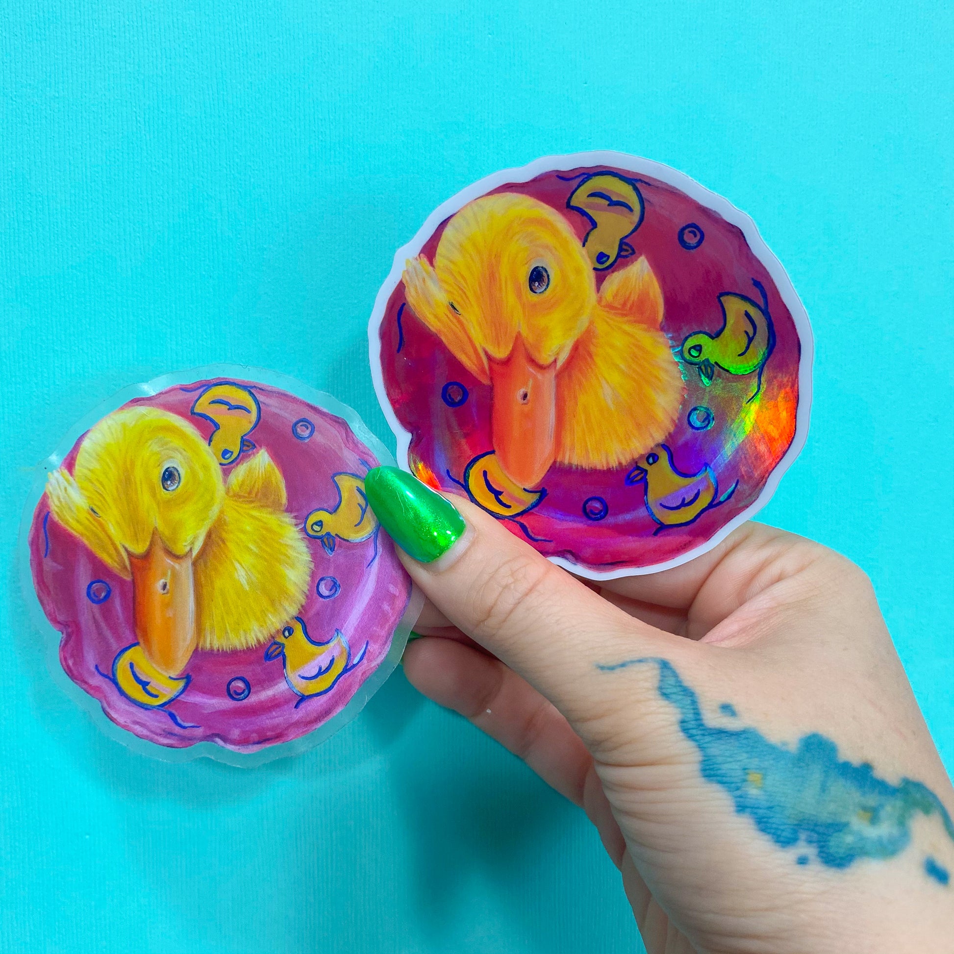 Pool Party Duck Vinyl Sticker