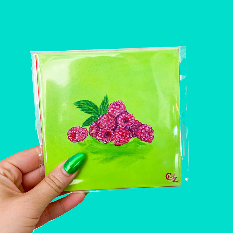 Colorful Raspberries Art Print