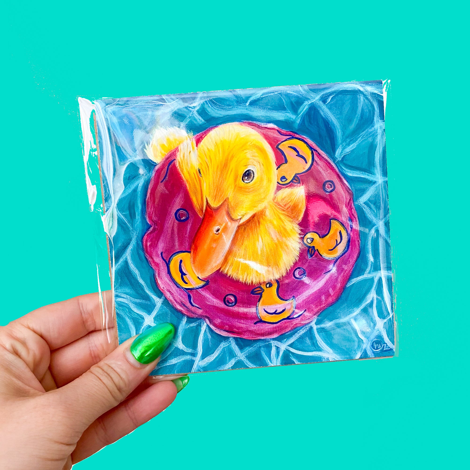 Pool Party Duck Art Print