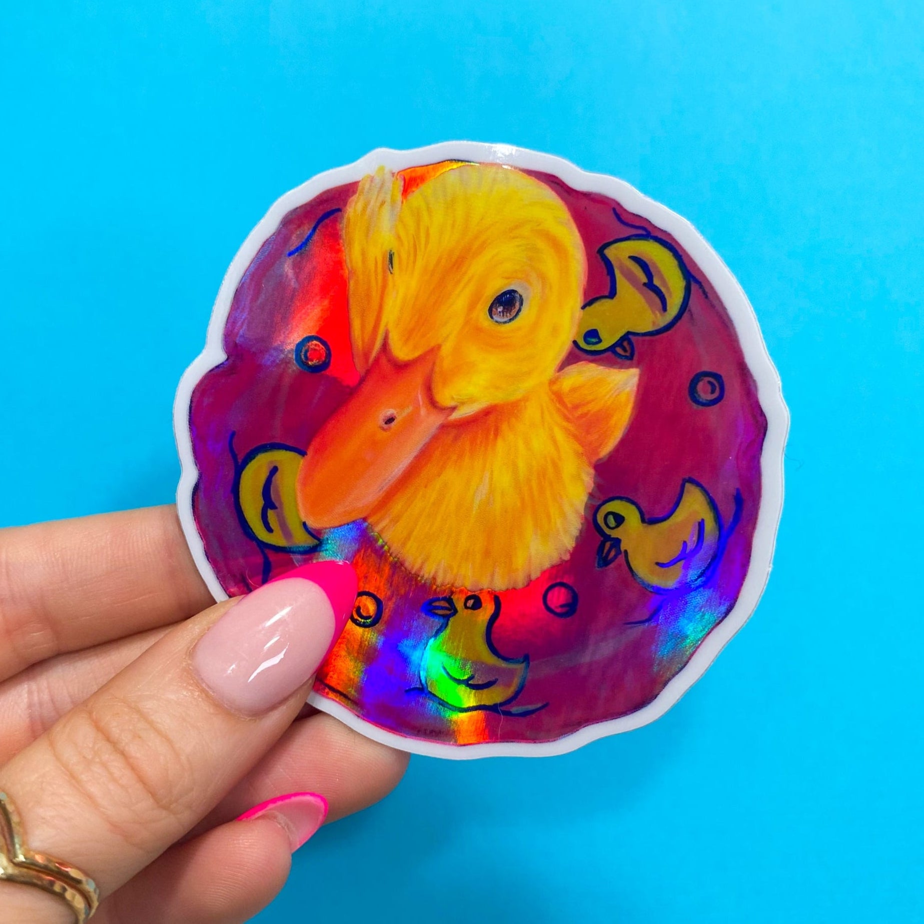 Pool Party Duck Vinyl Sticker