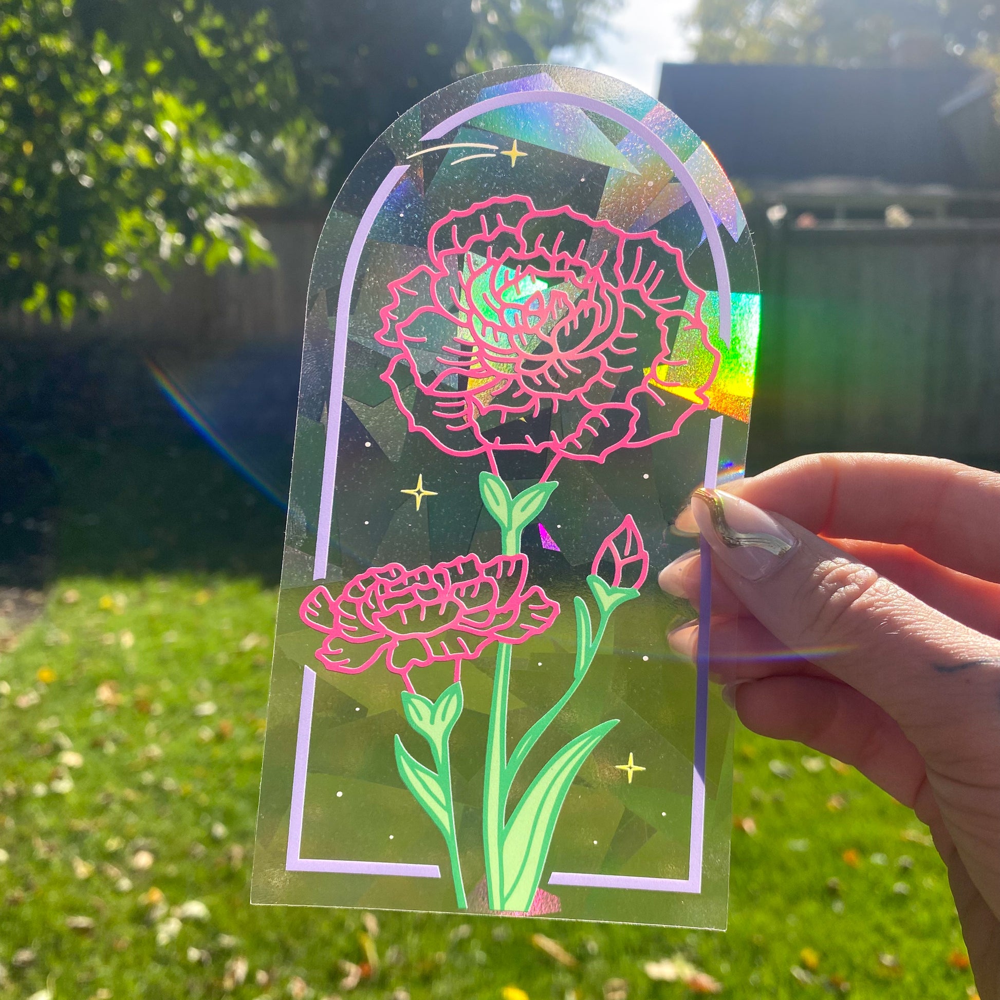 Carnations Suncatcher Decal