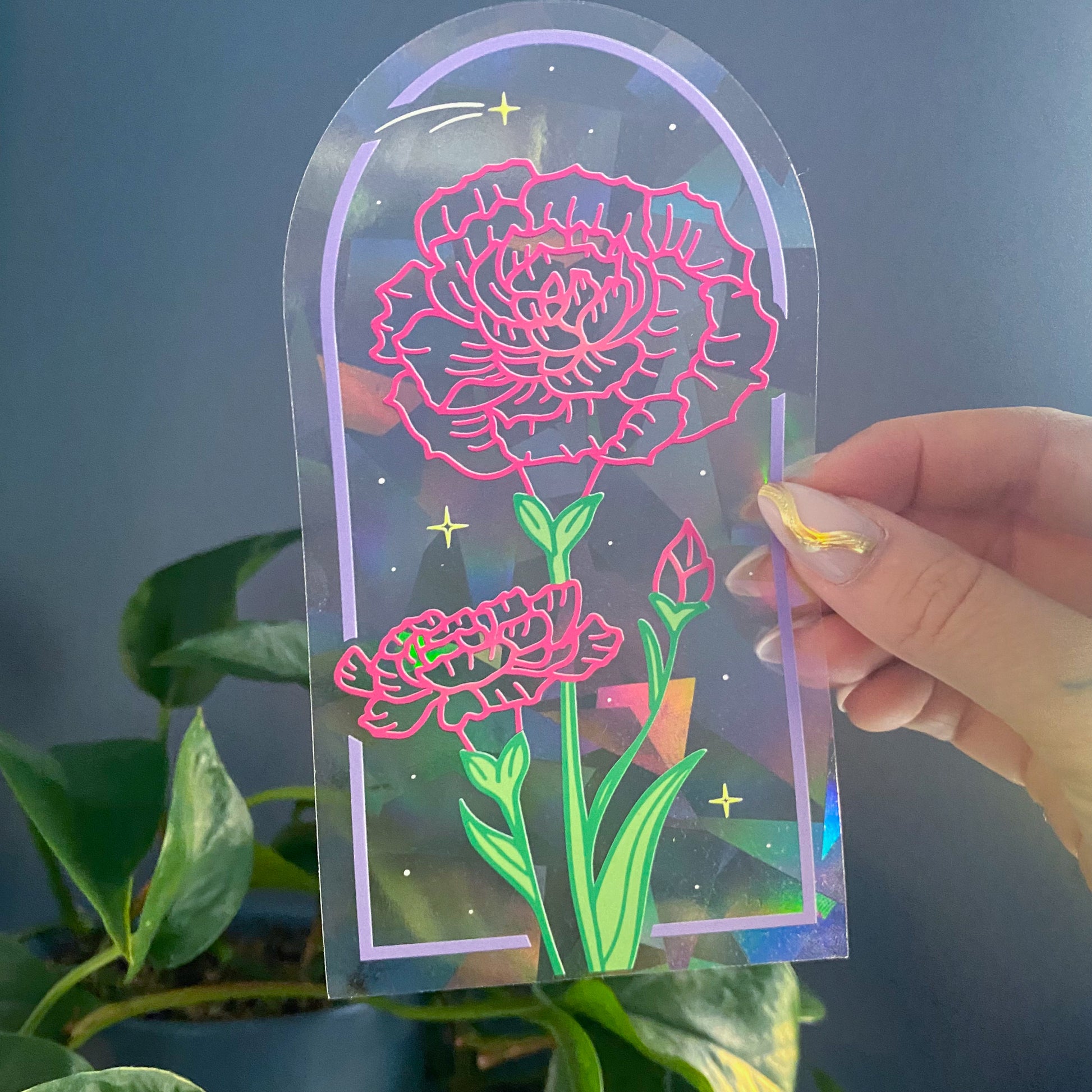 Carnations Suncatcher Decal