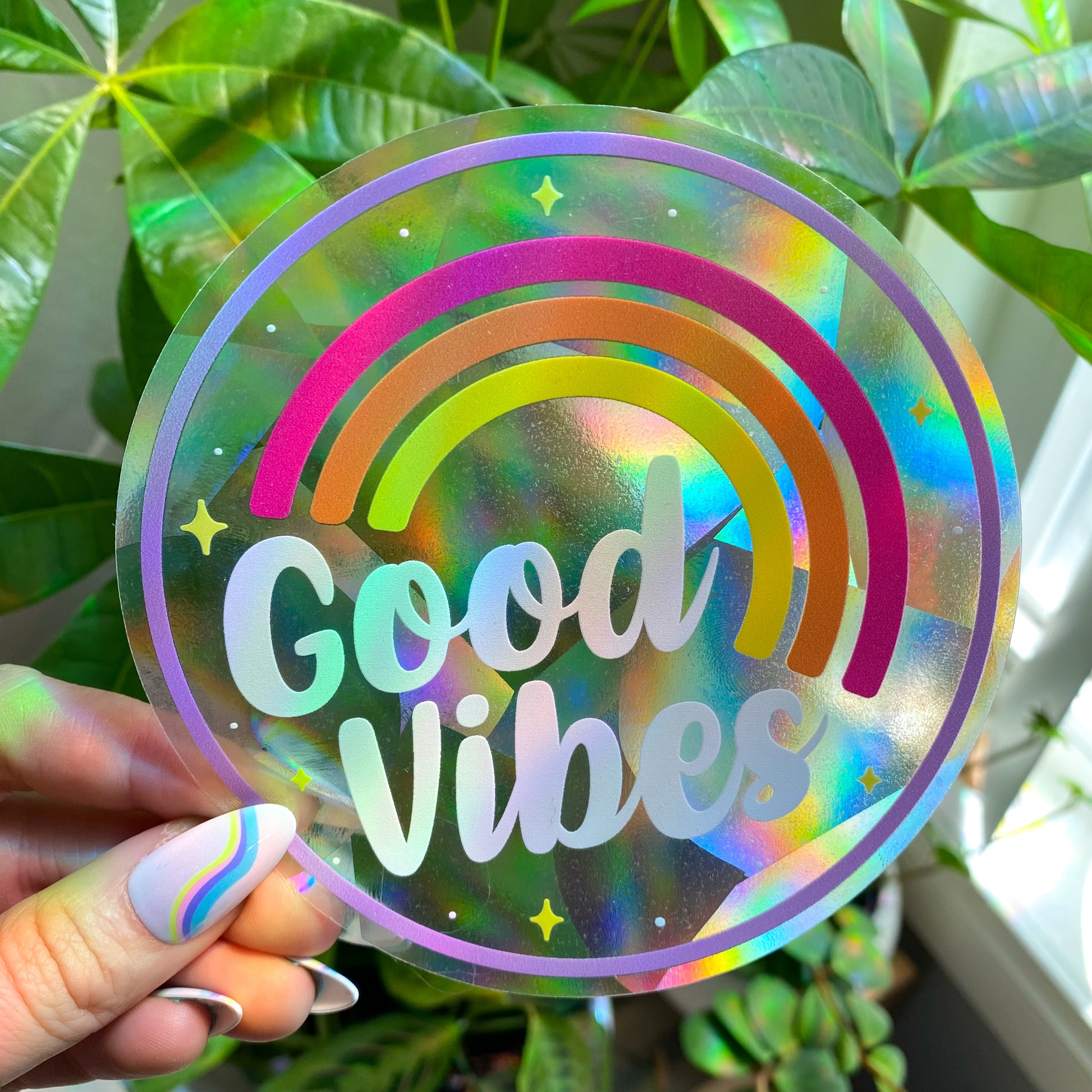 Good Vibes Suncatcher Decal