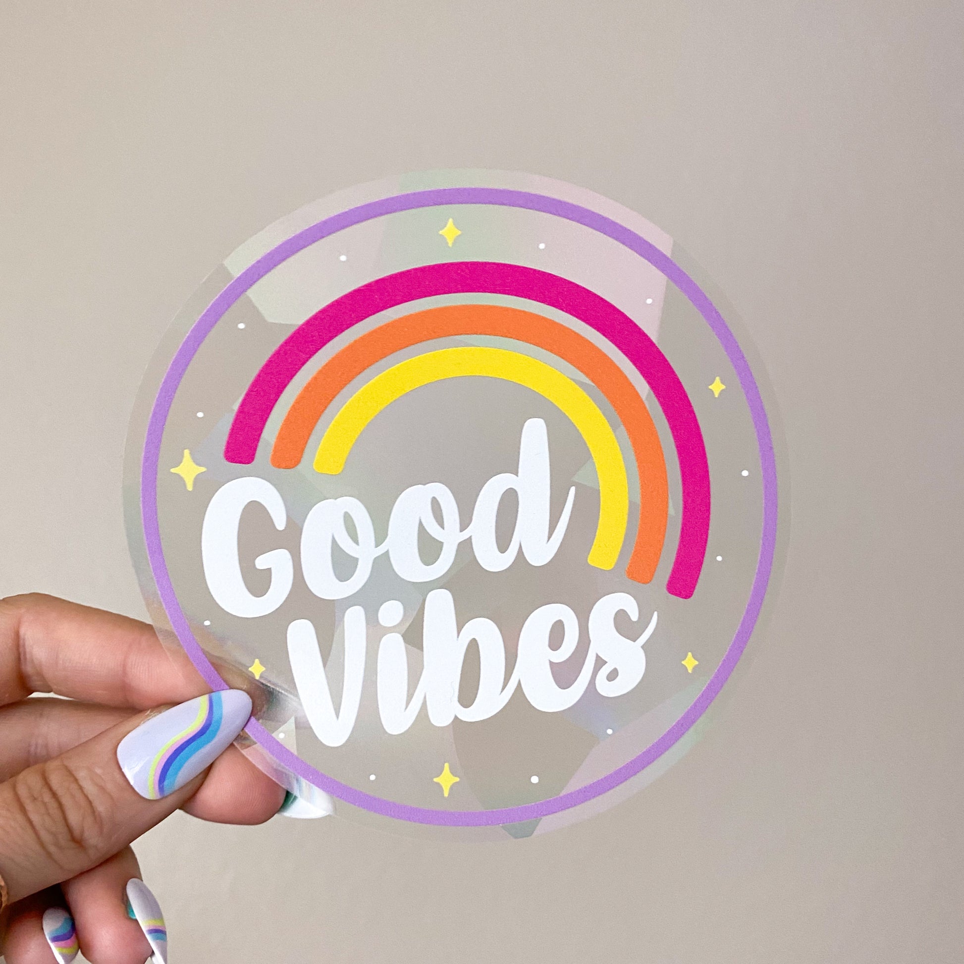 Good Vibes Suncatcher Decal