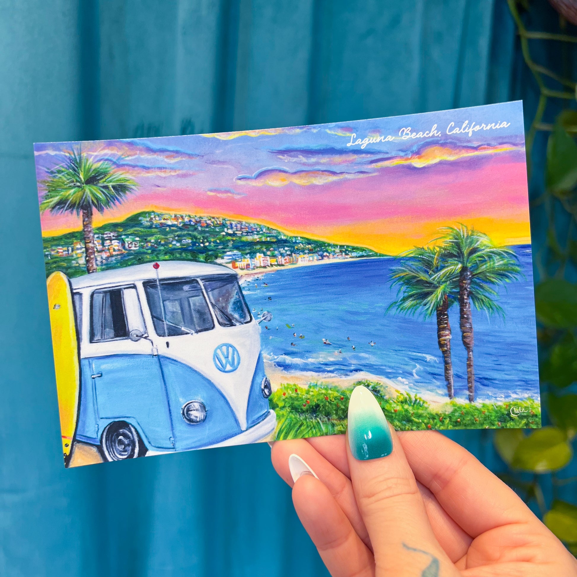 Laguna Beach Bus Postcard • Laguna Beach, California