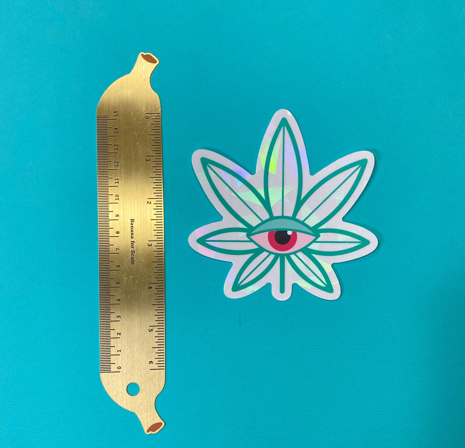 Weed Leaf Suncatcher Decal
