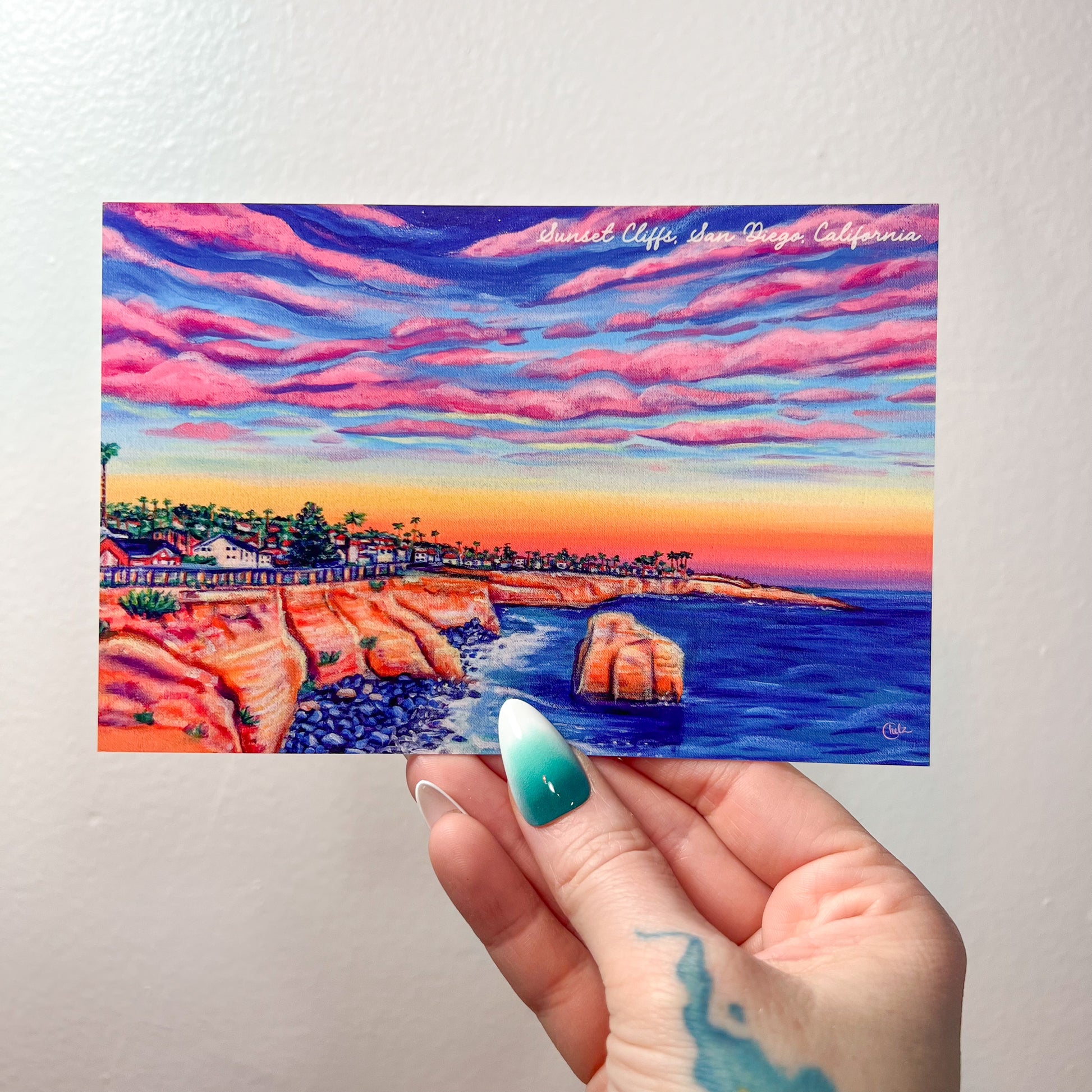 Sunset Cliffs Postcard • San Diego, California