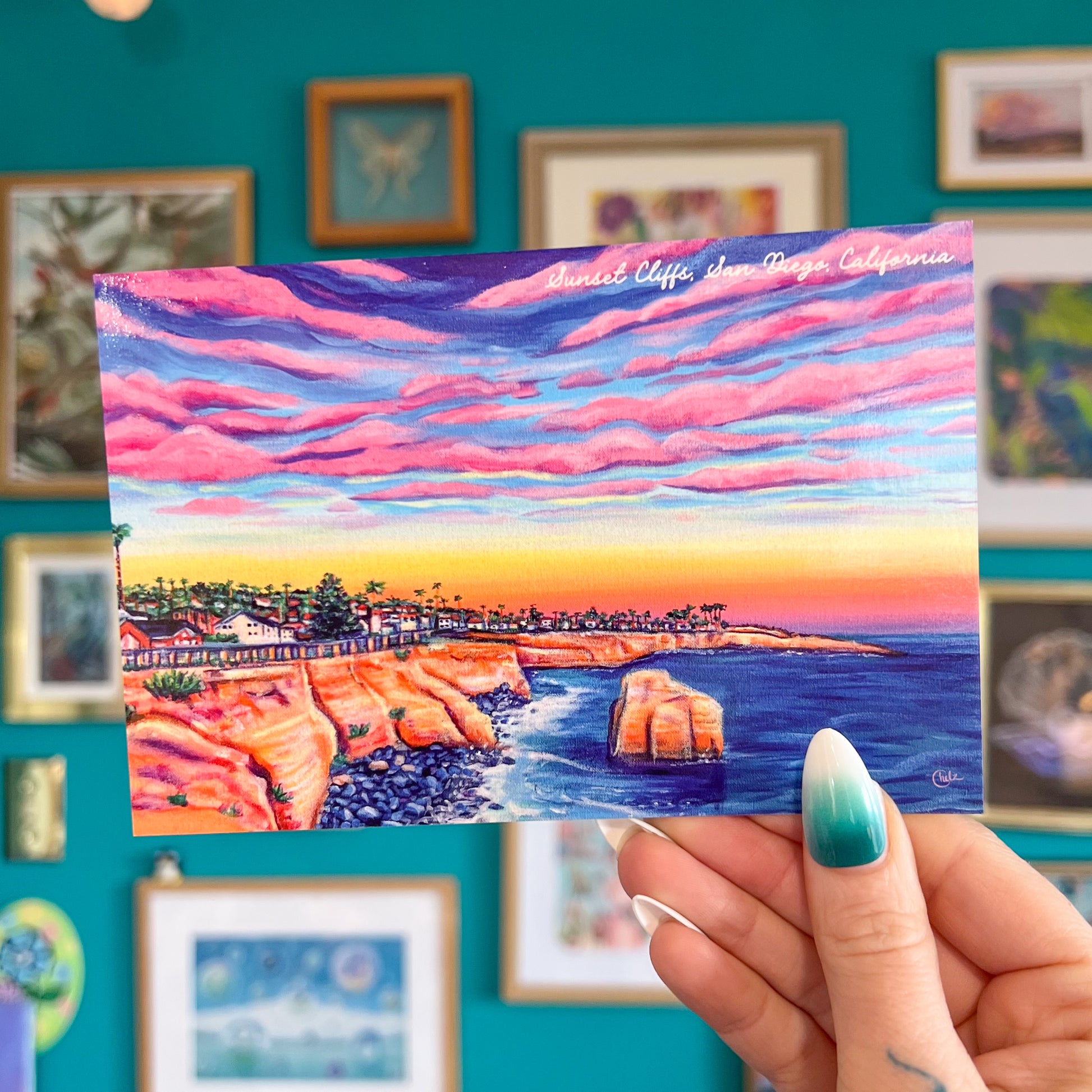 Sunset Cliffs Postcard • San Diego, California