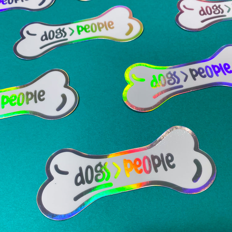 Dogs Over People Vinyl Sticker