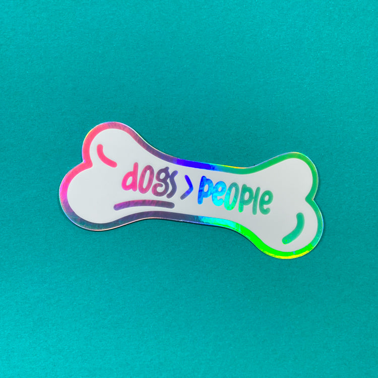 Dogs Over People Vinyl Sticker