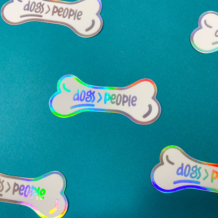 Dogs Over People Vinyl Sticker