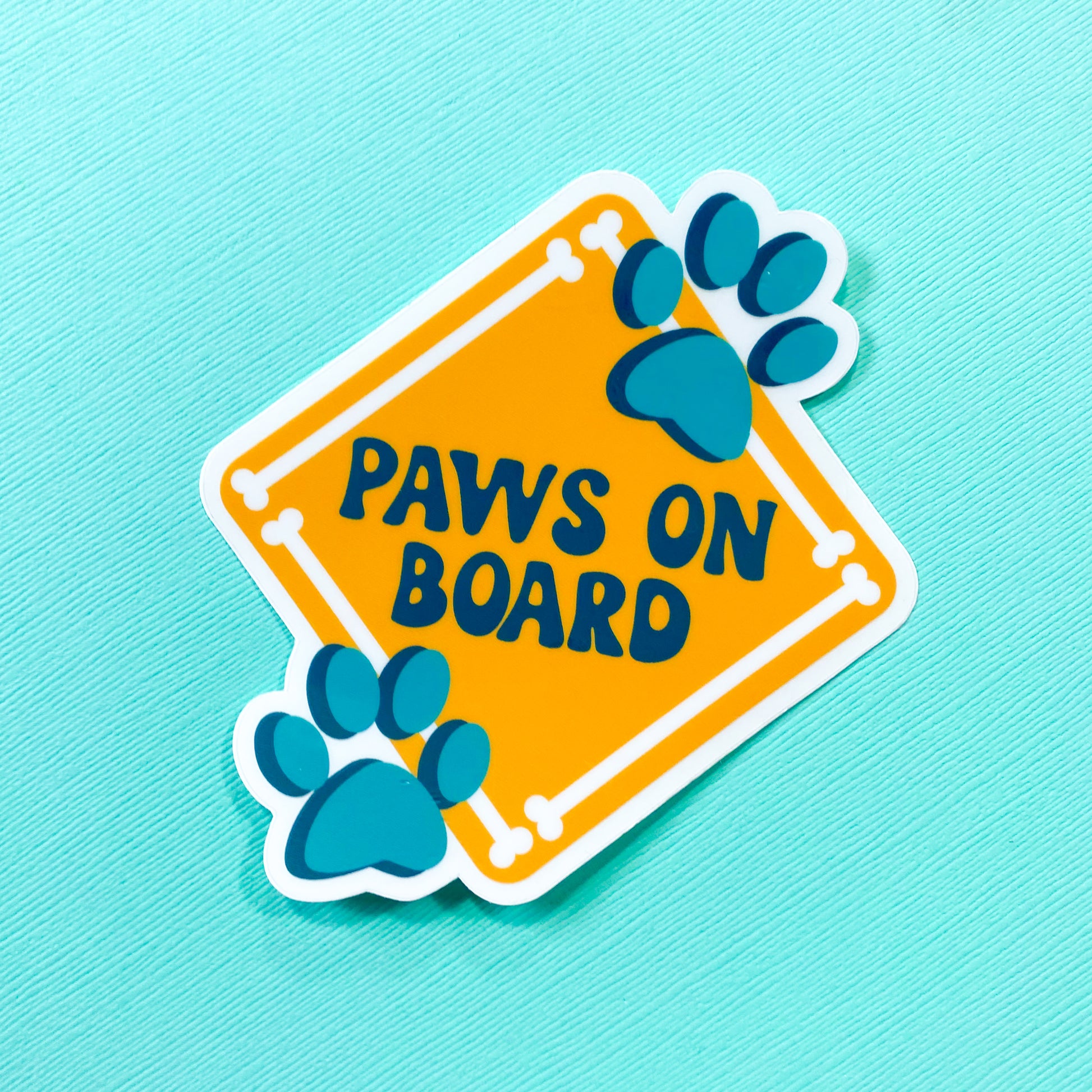 Paws on Board Vinyl Sticker