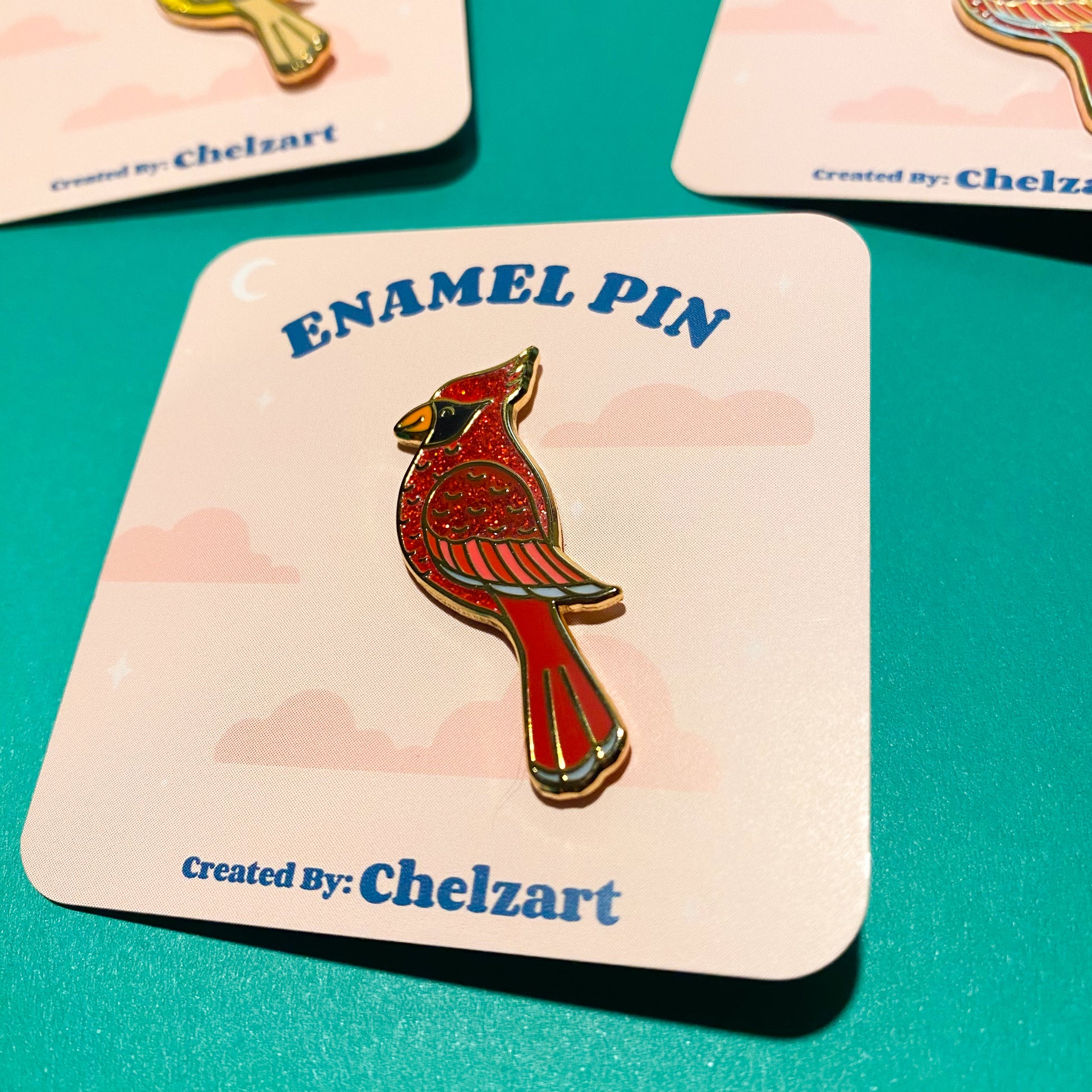 Cardinal Enamel Pin