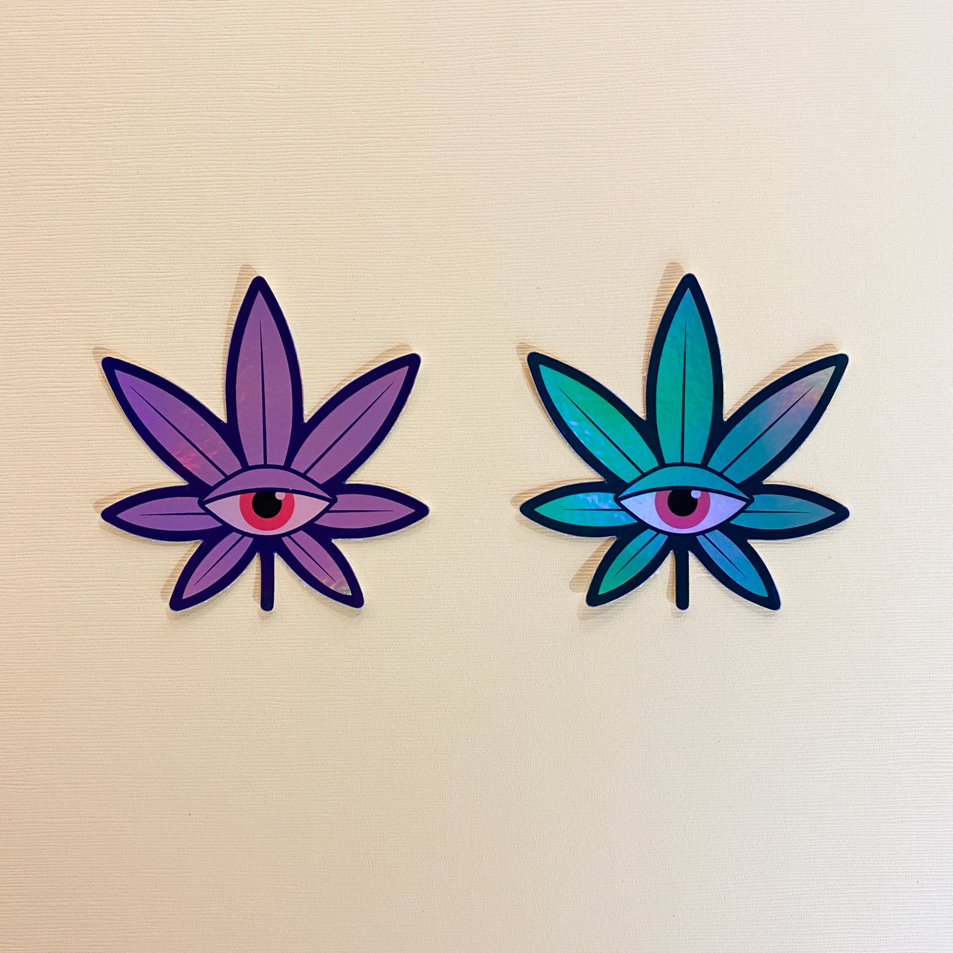 Psychedelic Weed Leaf Vinyl Sticker
