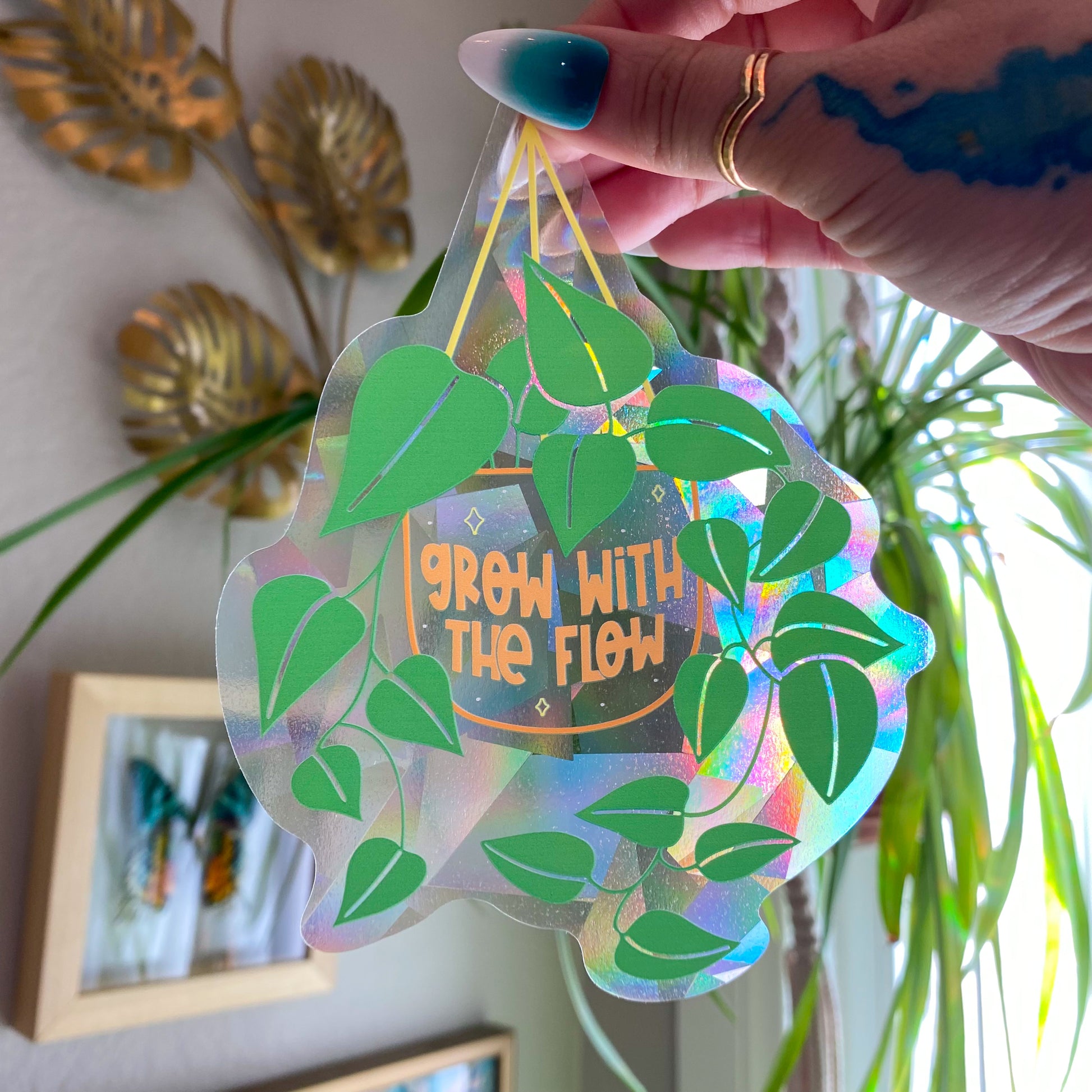 Grow With The Flow Suncatcher Decal