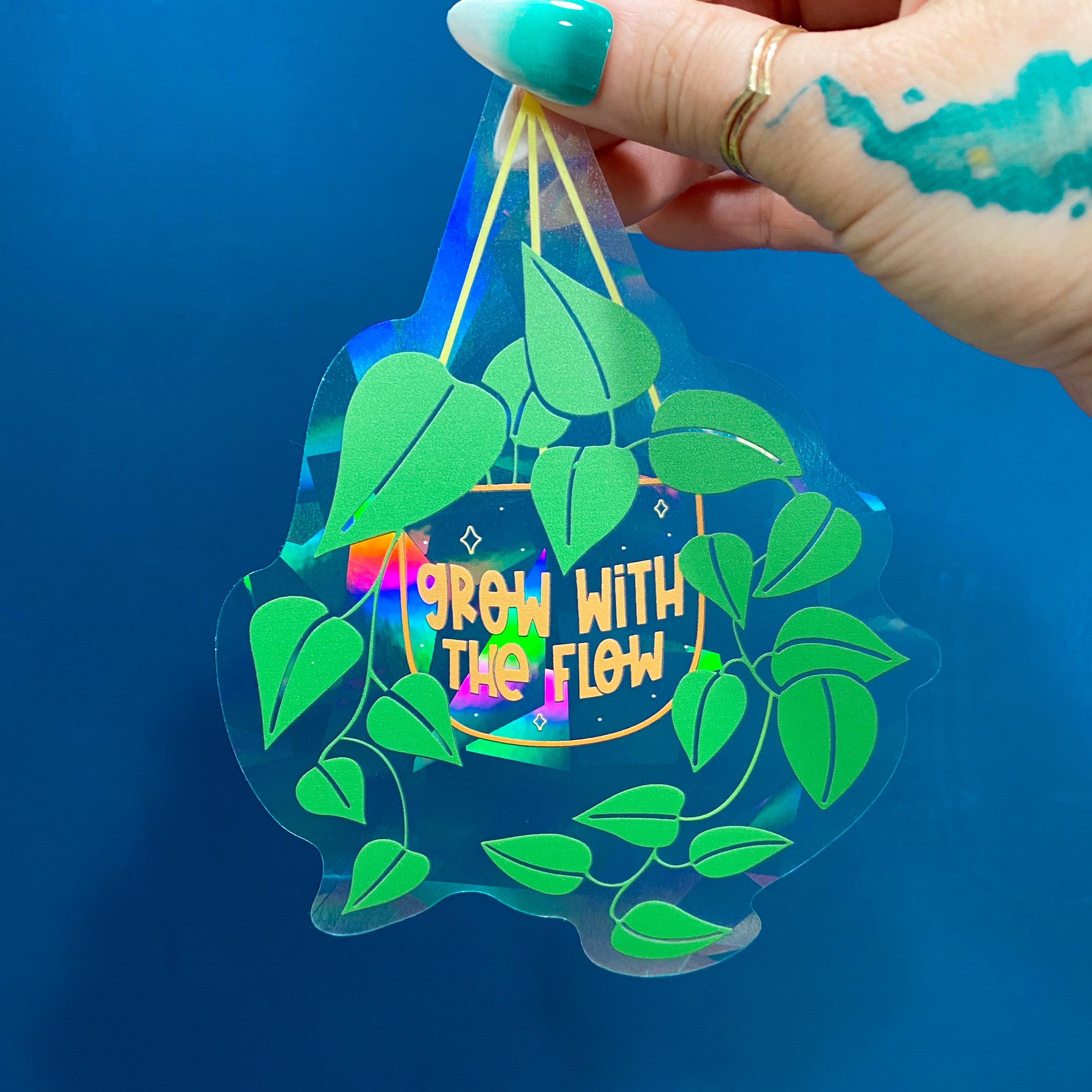 Grow With The Flow Suncatcher Decal