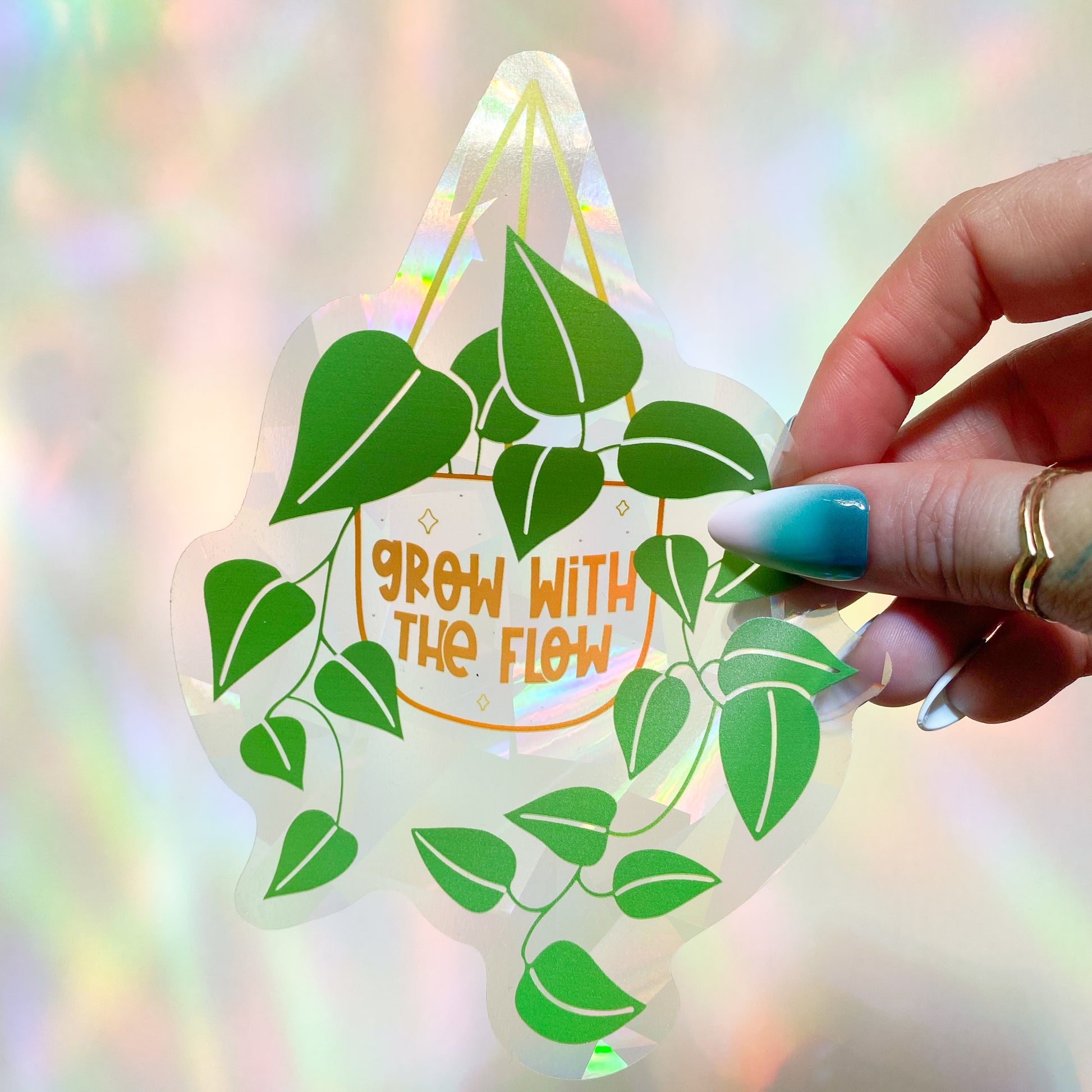 Grow With The Flow Suncatcher Decal