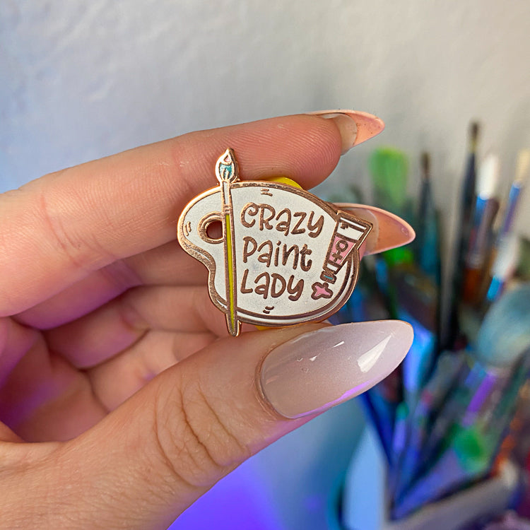 Crazy Paint Lady Enamel Pin