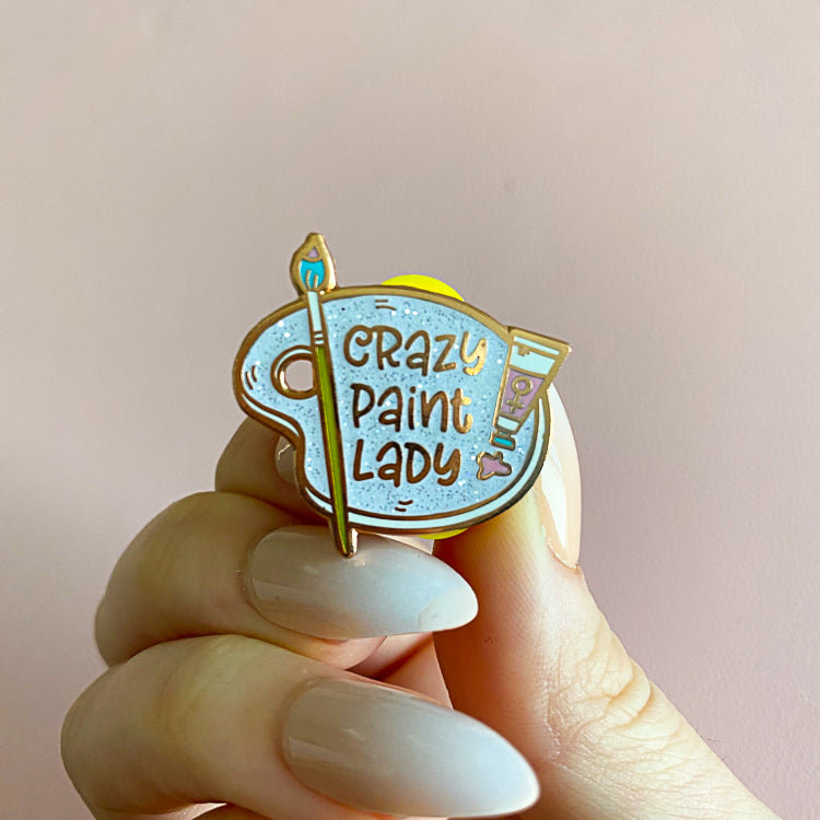 Crazy Paint Lady Enamel Pin