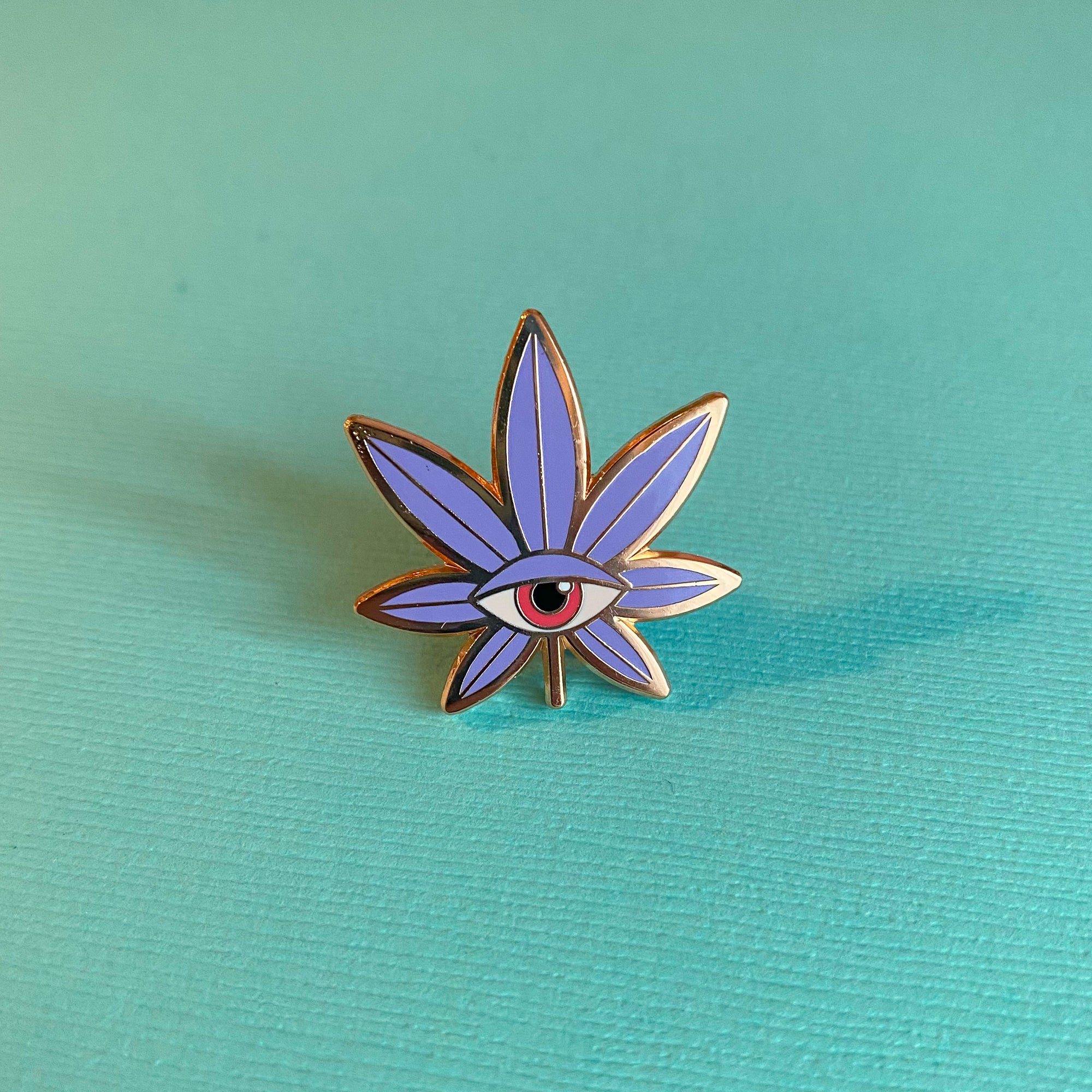 Psychedelic Weed Leaf Enamel Pin