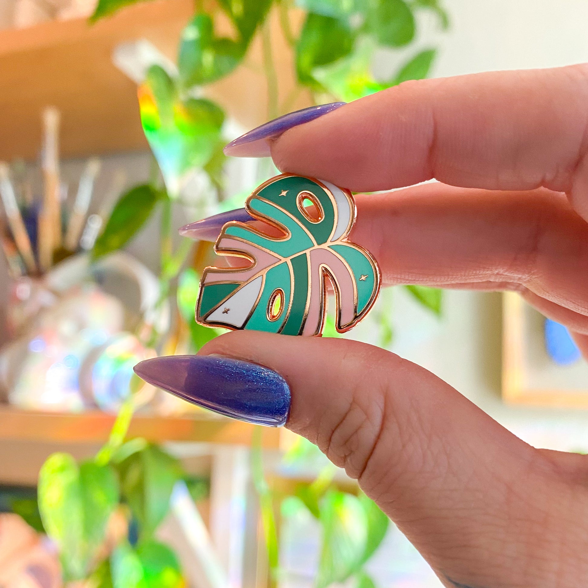 Monstera Leaf Enamel Pin