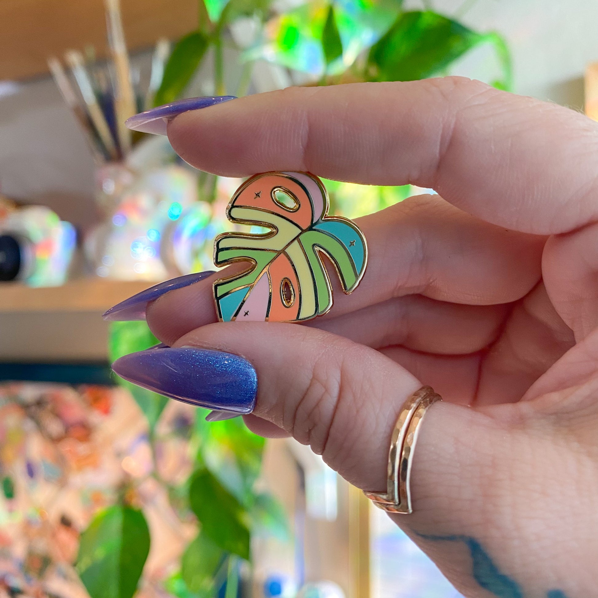 Monstera Leaf Enamel Pin