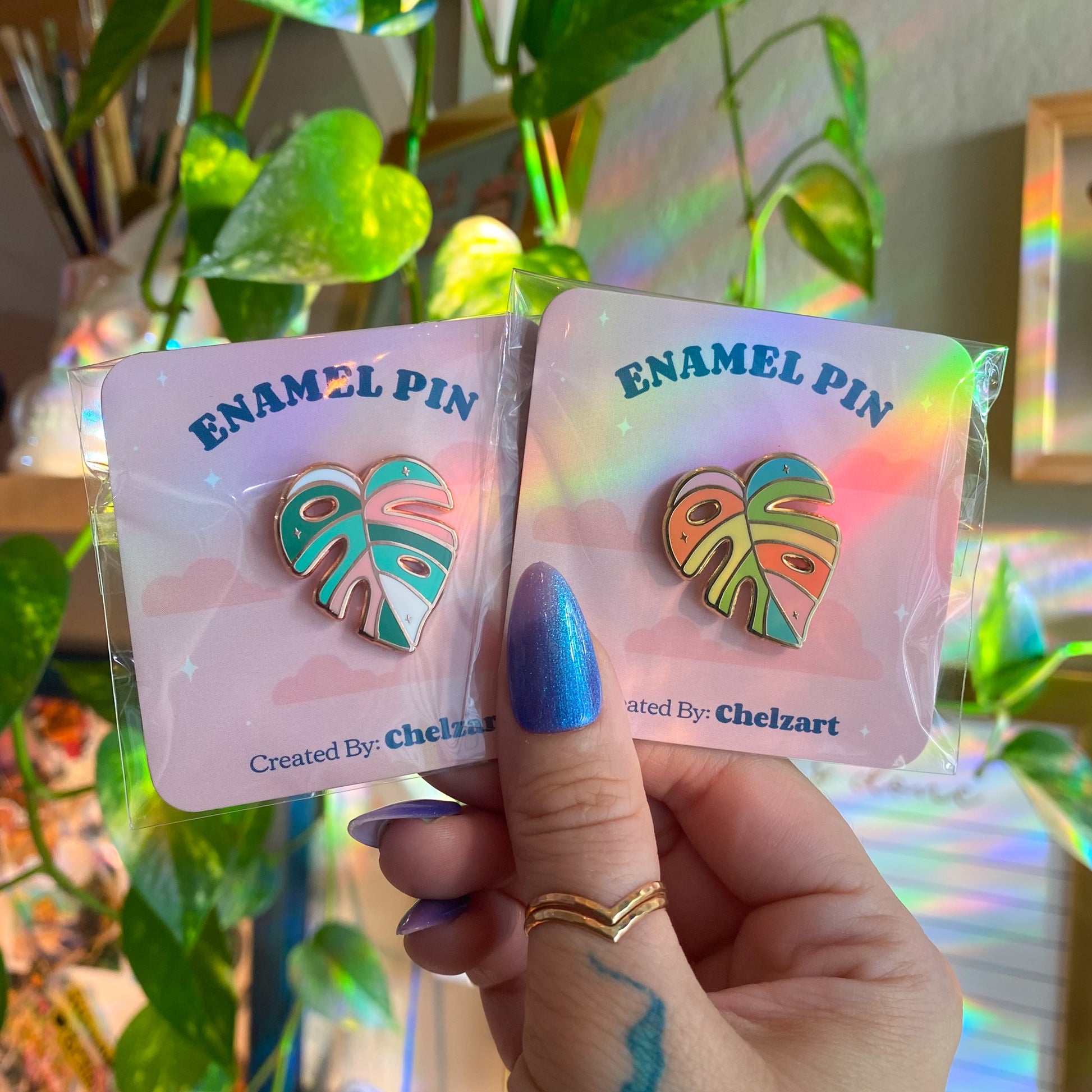 Monstera Leaf Enamel Pin